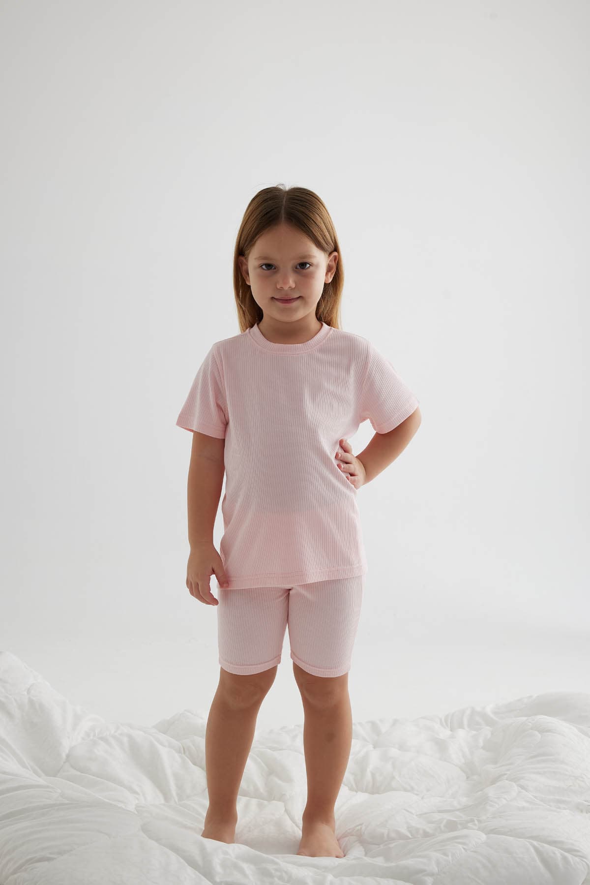 Kids' Pink Modal Leggings — view 1