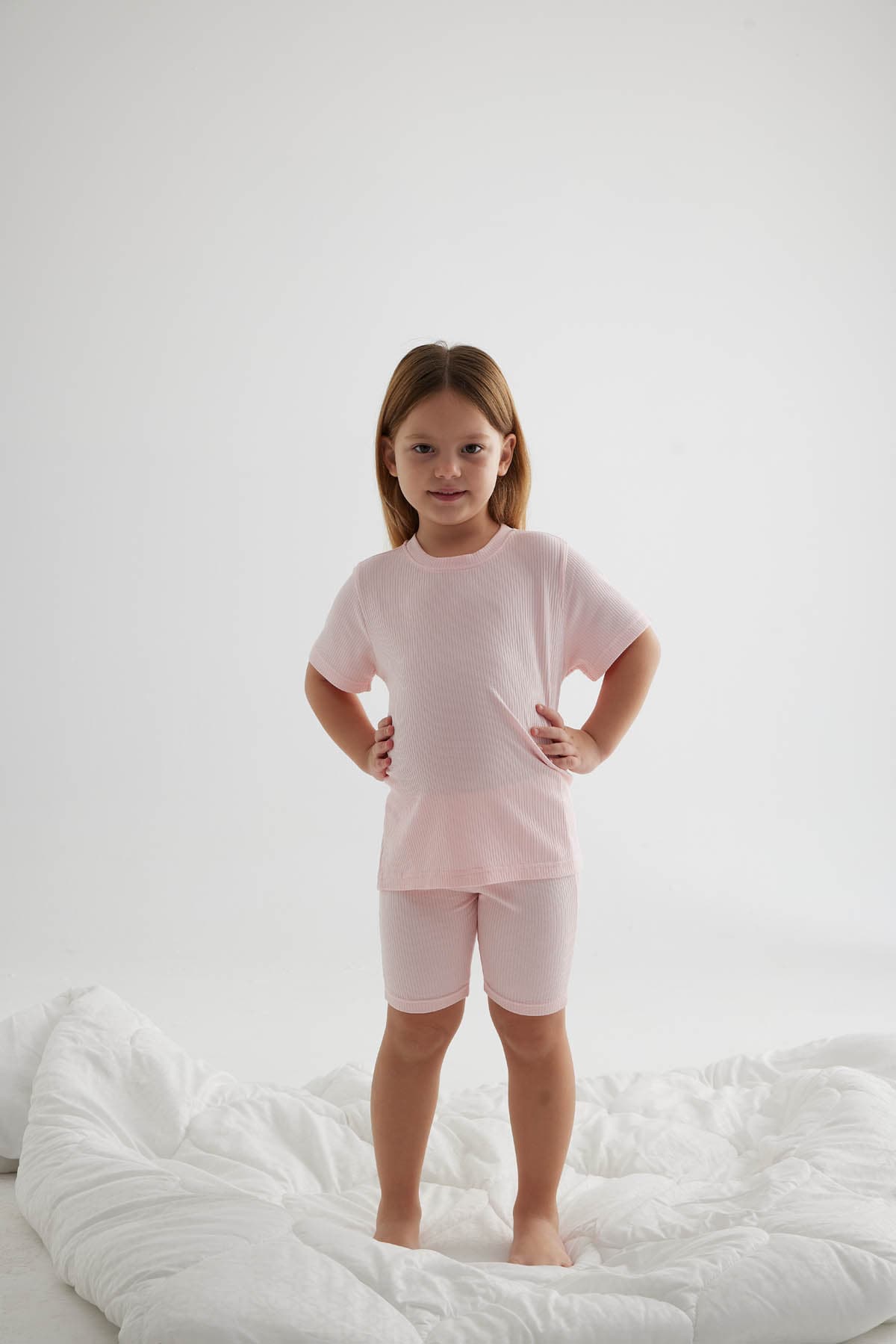 Kids' Pink Modal Leggings — view 3