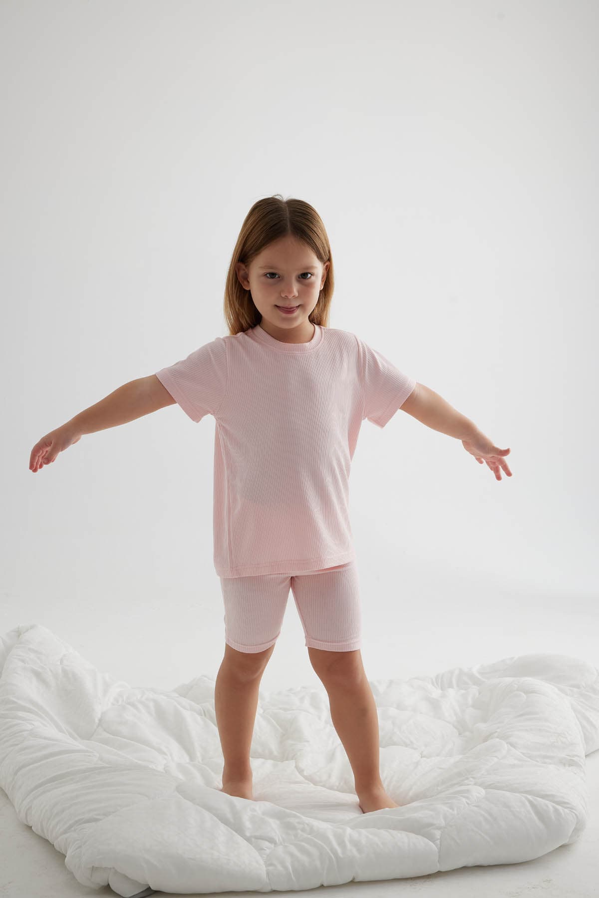 Kids' Pink Modal Leggings — view 4