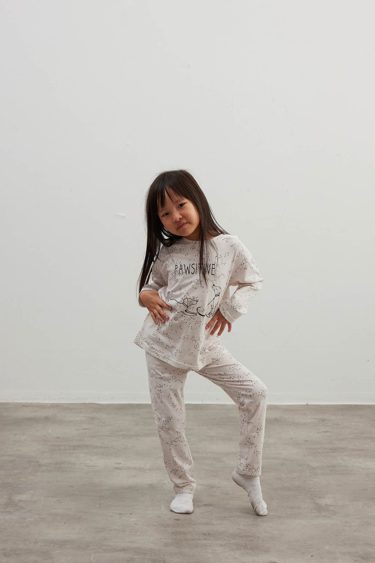 Kids' Beige Cotton Pajama Set — view 2