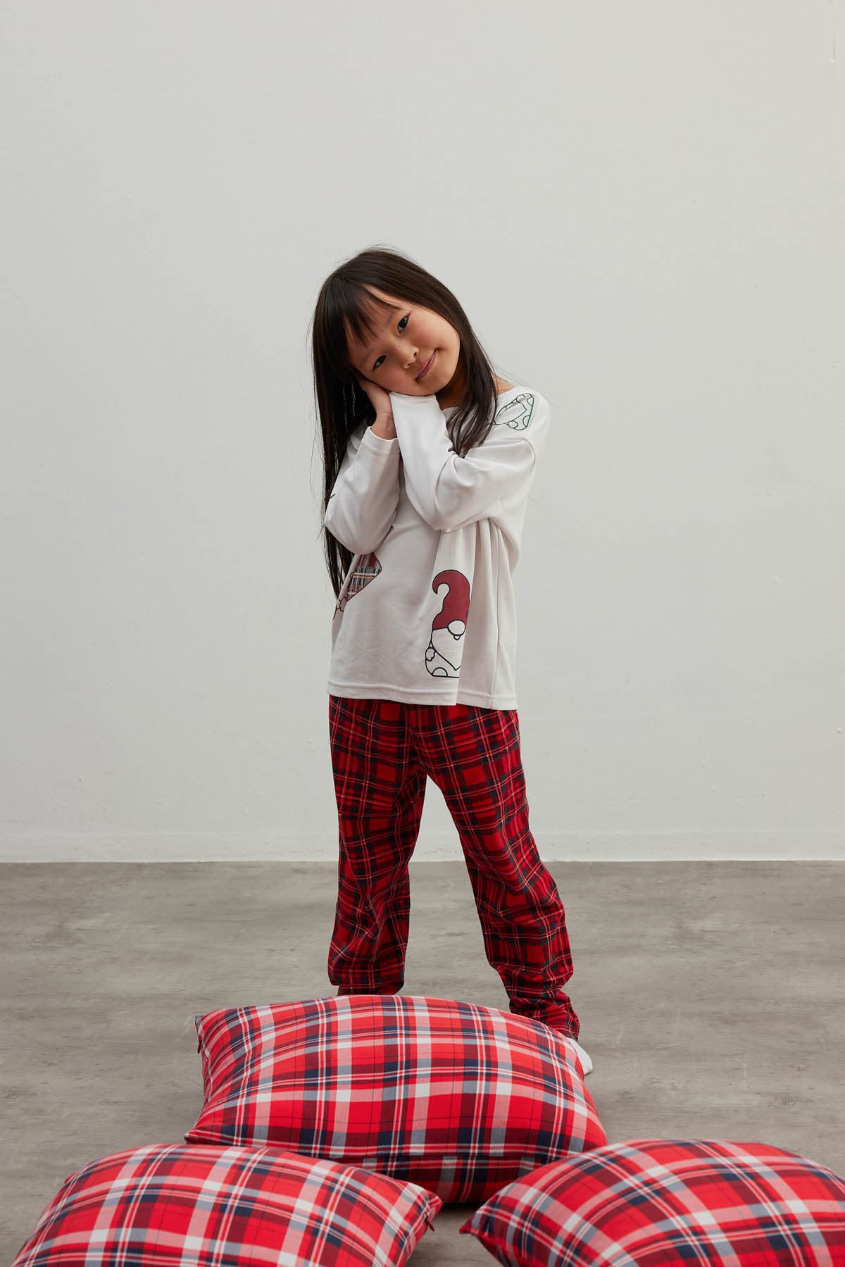 Kids' Ecru Cotton Pajama Set — view 1