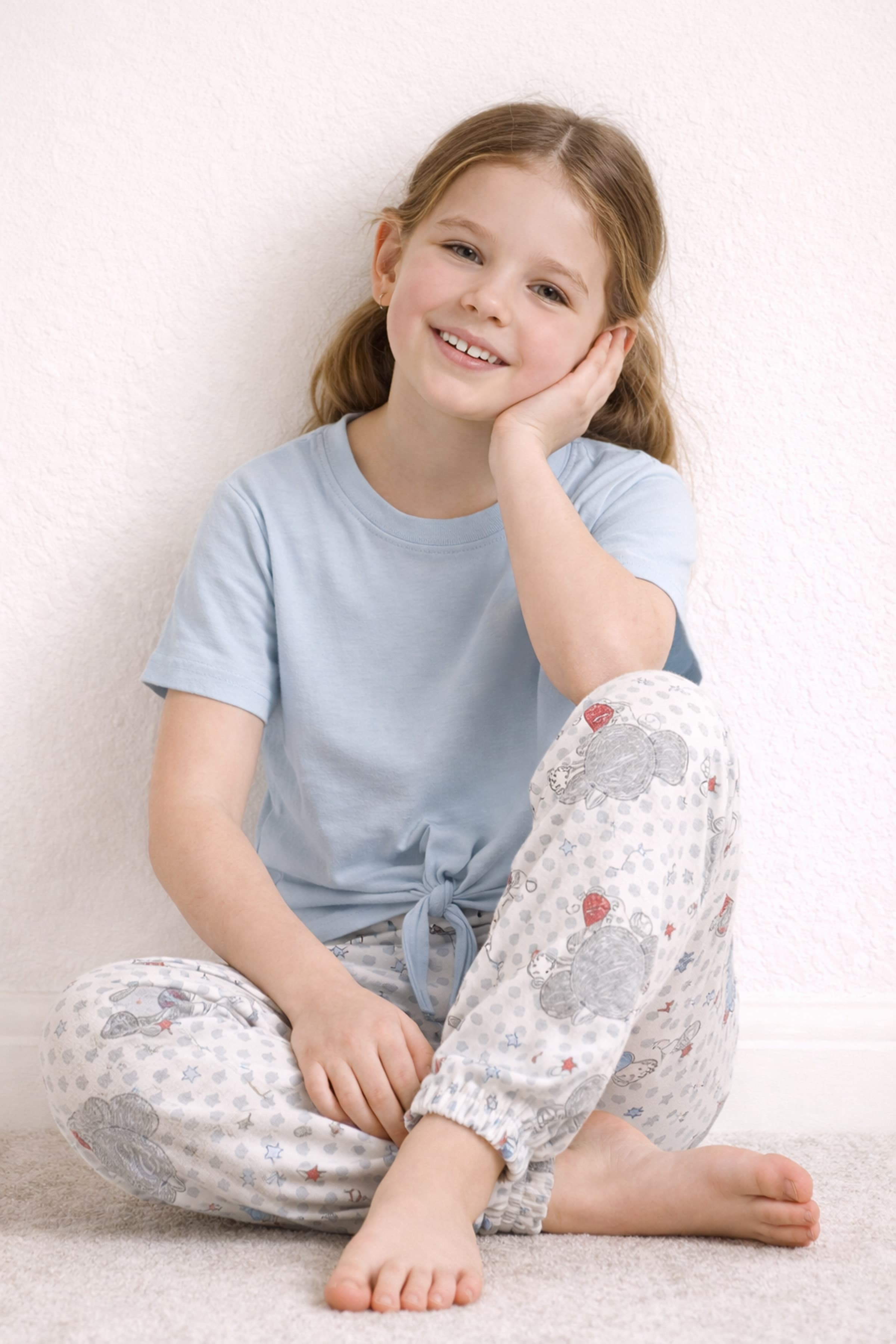 Kids' Green Cotton Pajama Set — view 2