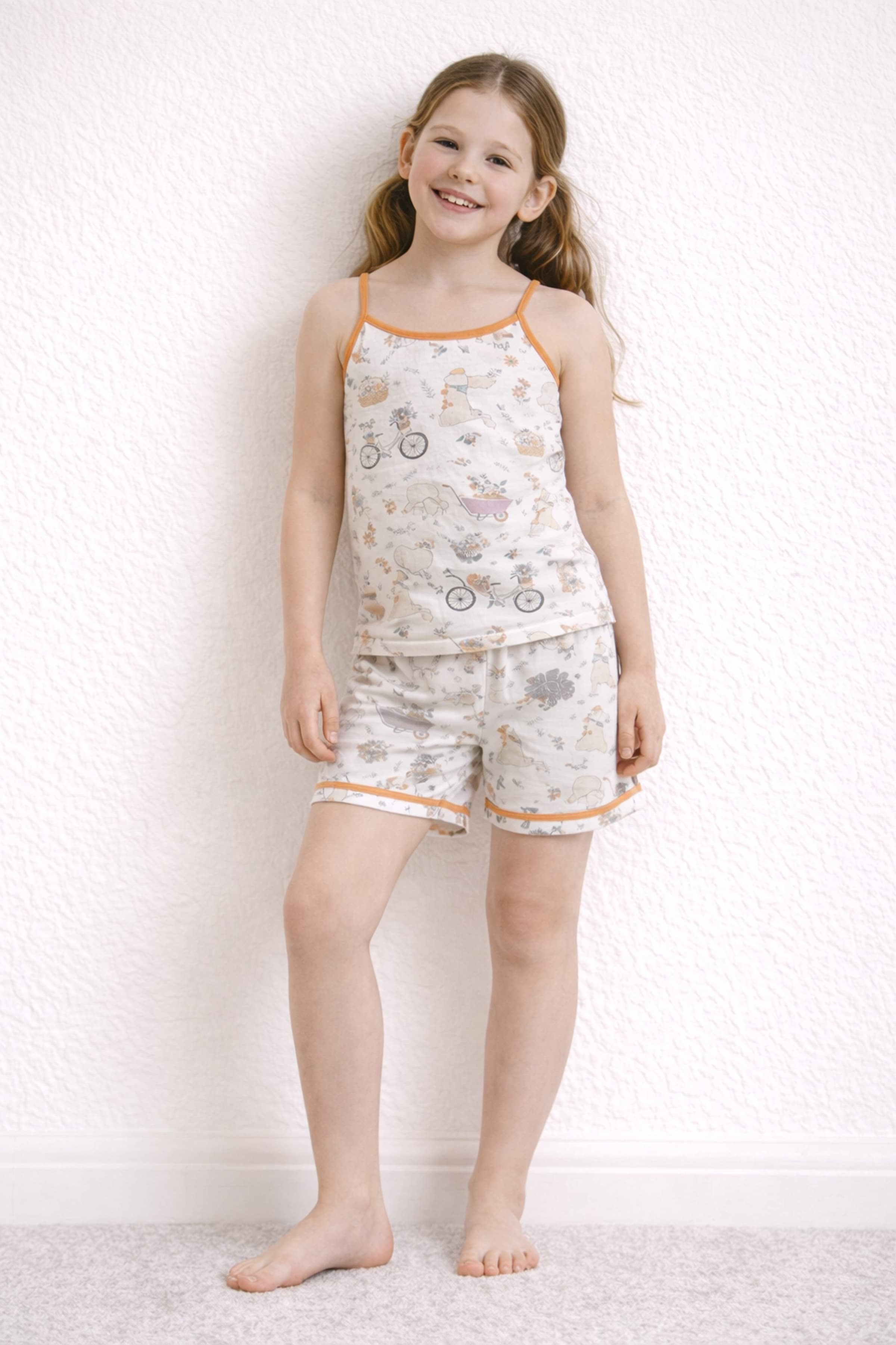 Kids' Lilac Printed Cotton Pajama Set — view 1
