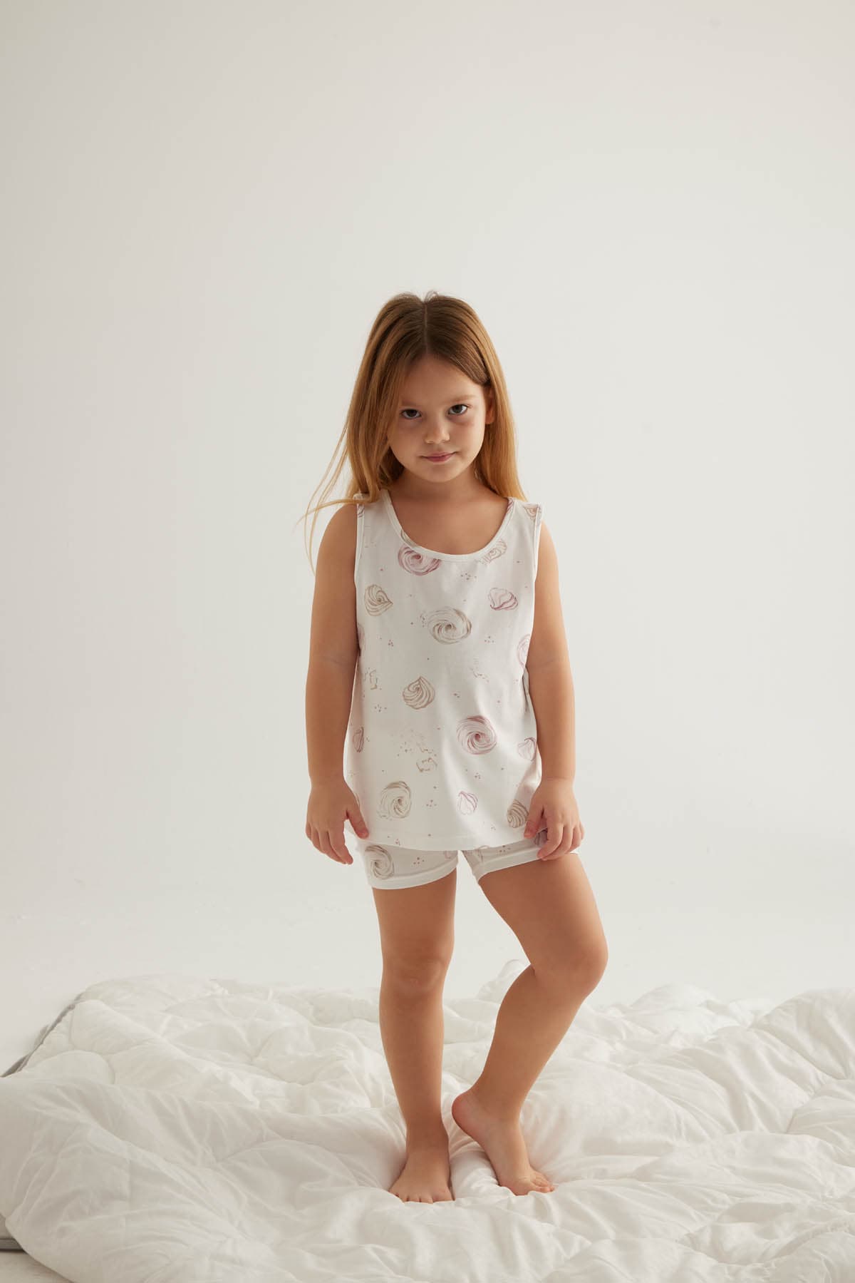 Kids' Pink Printed Cotton Pajama Set — view 3