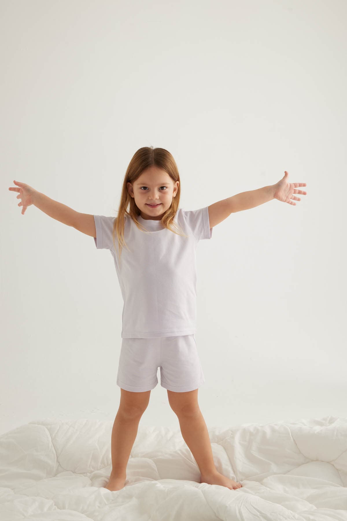 Kids' Lilac Cotton Shorts — view 3