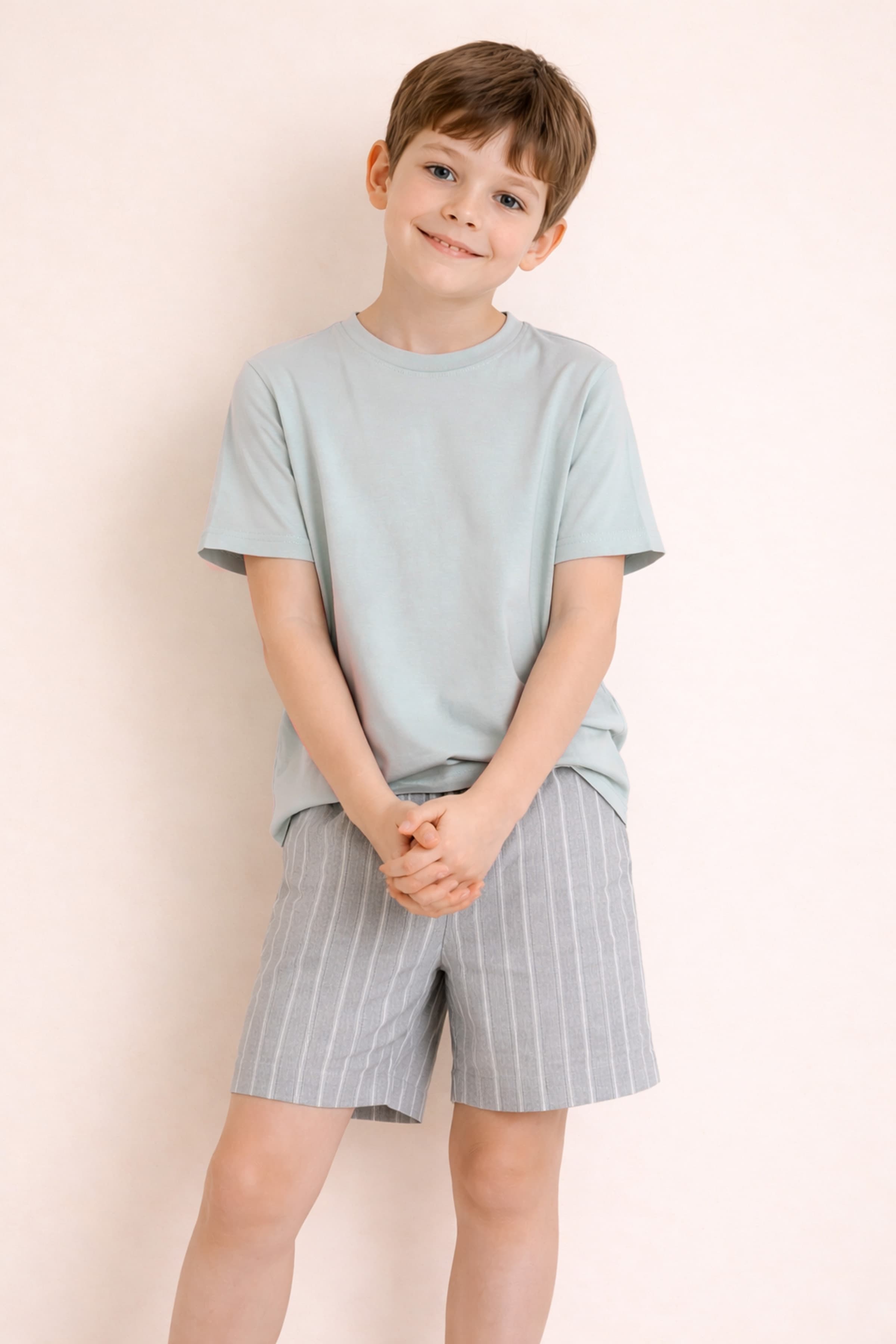 Kids' Green Cotton Pajama Set — view 1