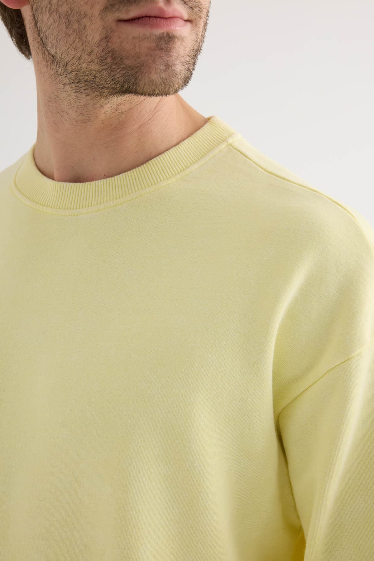 Men's Yellow Cotton Sweatshirt — view 1