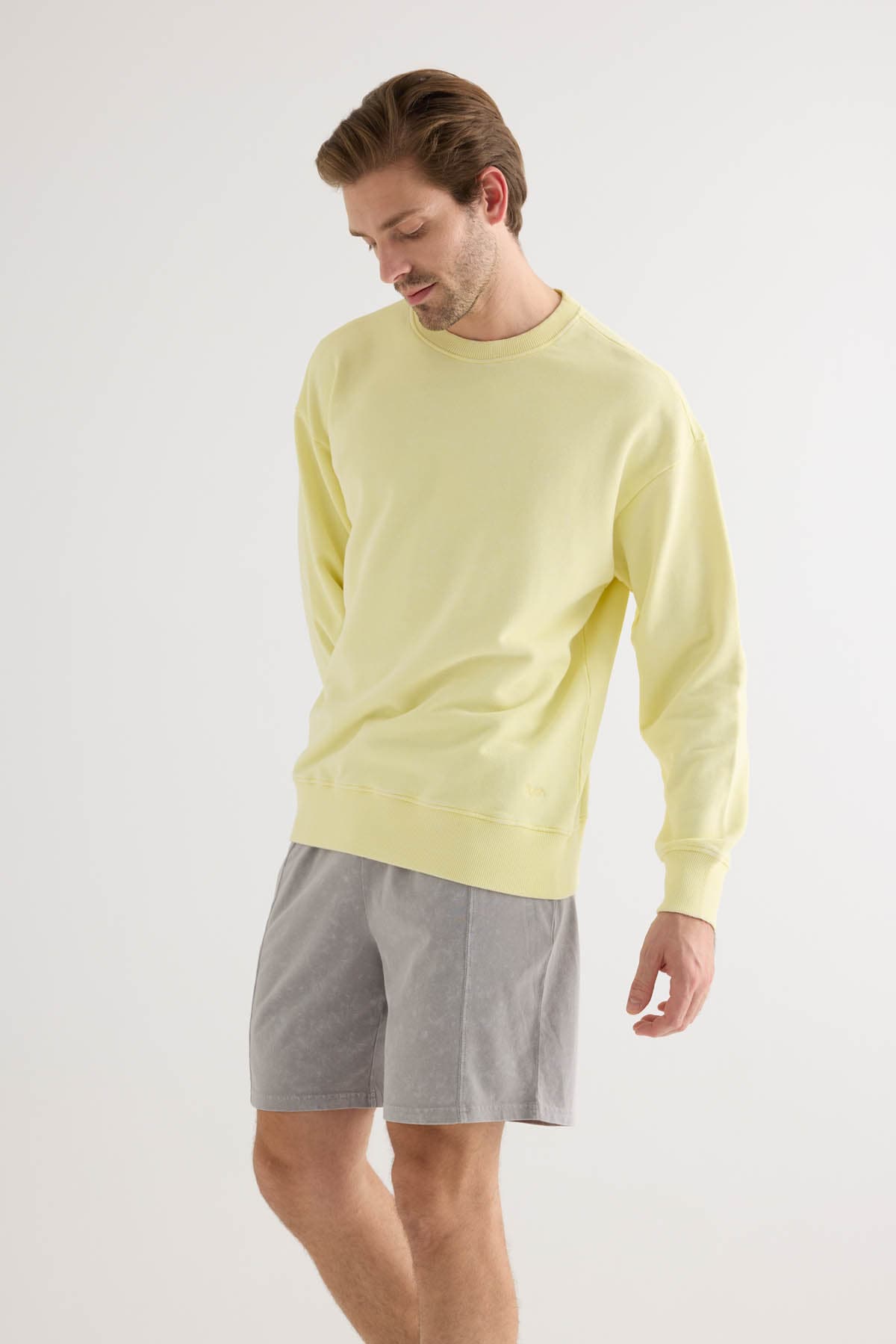 Men's Yellow Cotton Sweatshirt — view 2