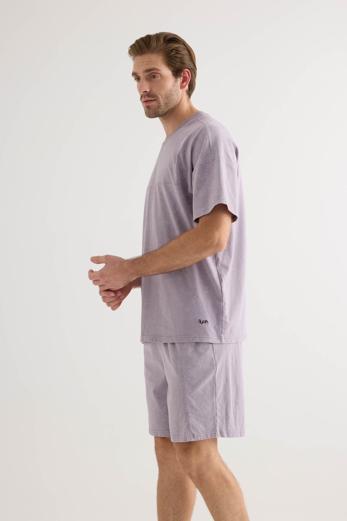 Men's Lilac Cotton Tee — view 3