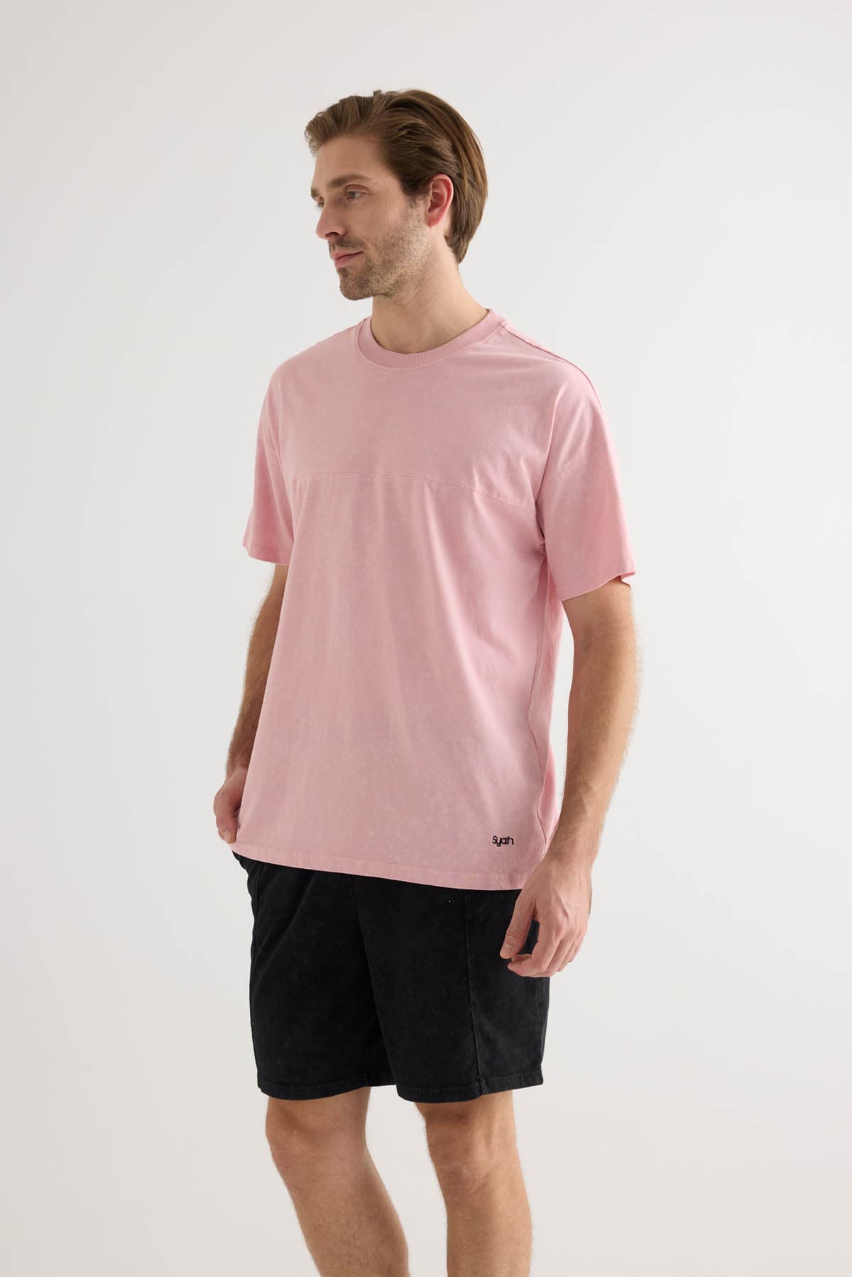 Men's Pink Cotton Tee — view 3