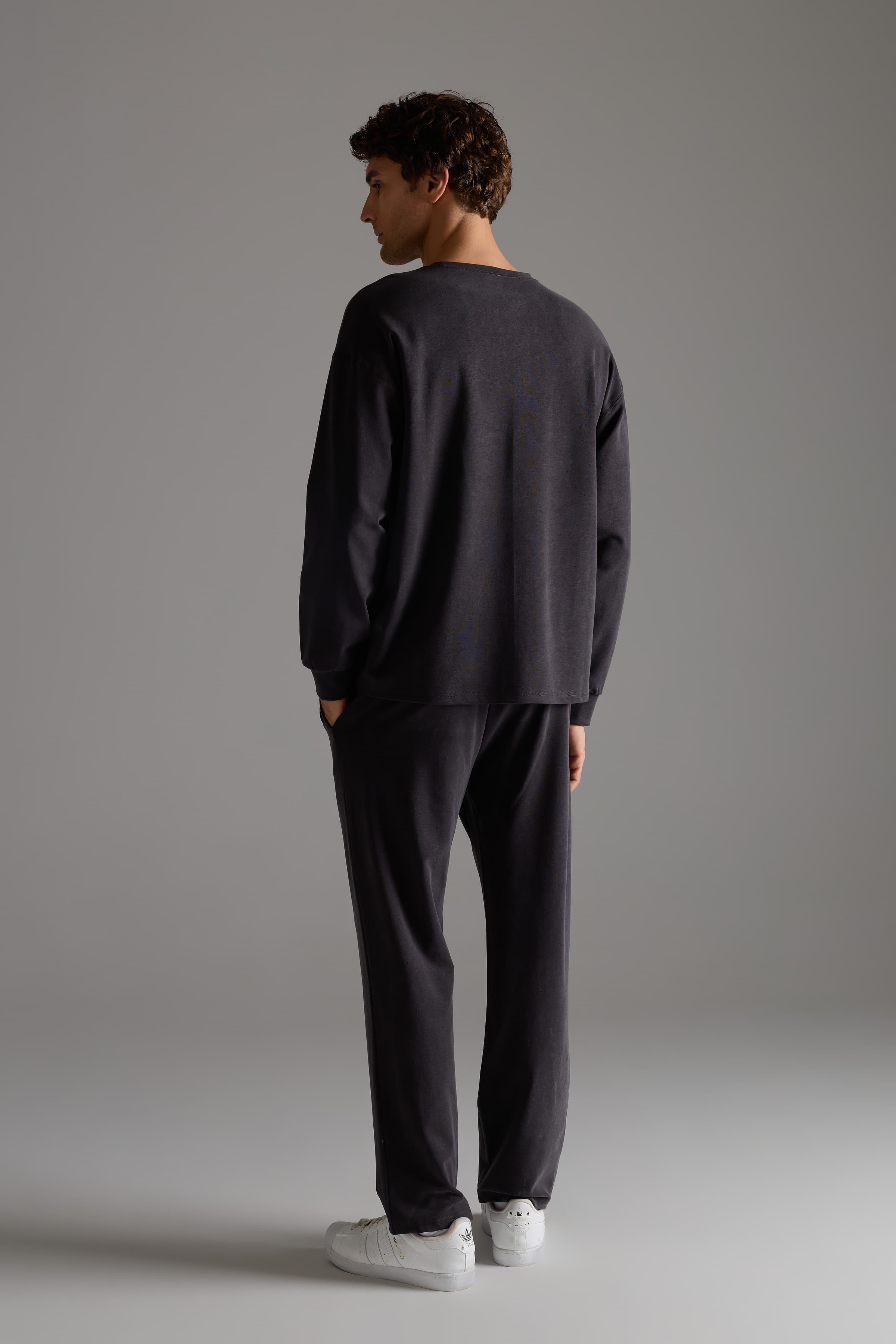 Men's Brown Modal Trousers — view 4