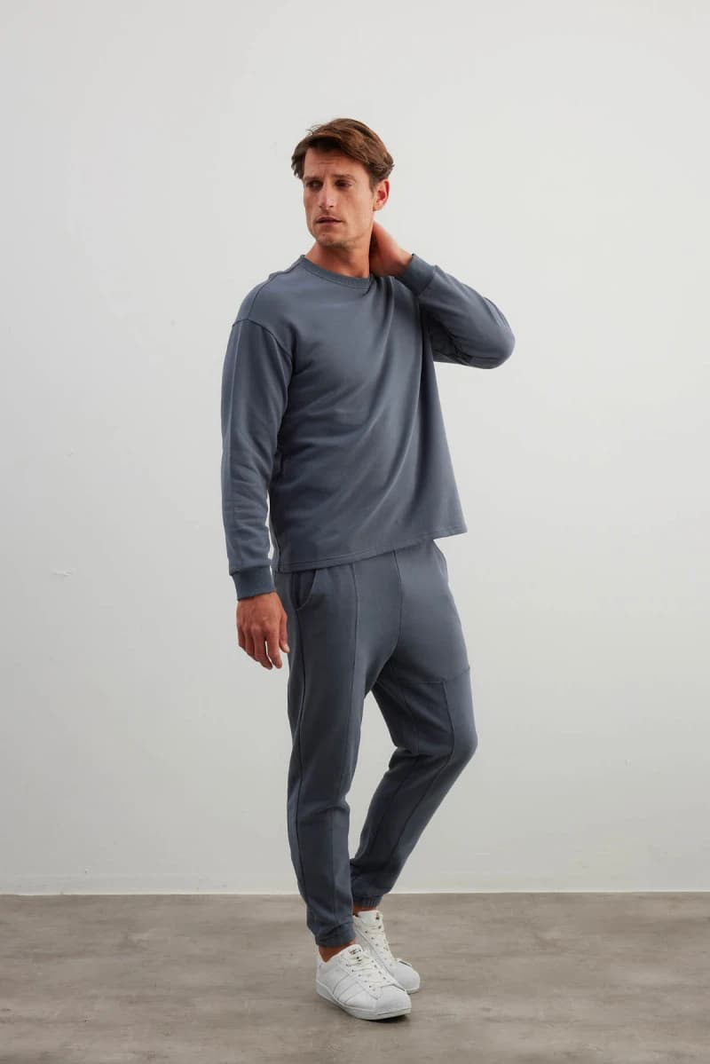 Men's Neutral Cotton Sweatshirt — view 3