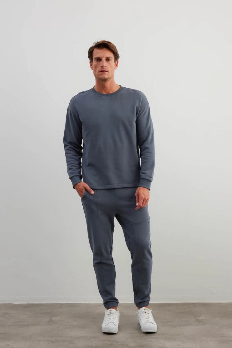 Men's Neutral Cotton Sweatshirt — view 4
