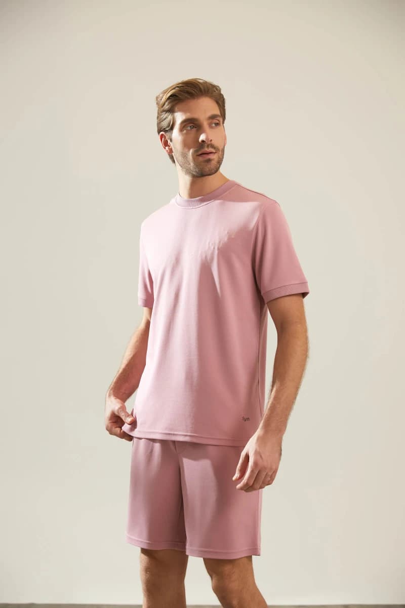 Men's Pink Modal Tee — view 4