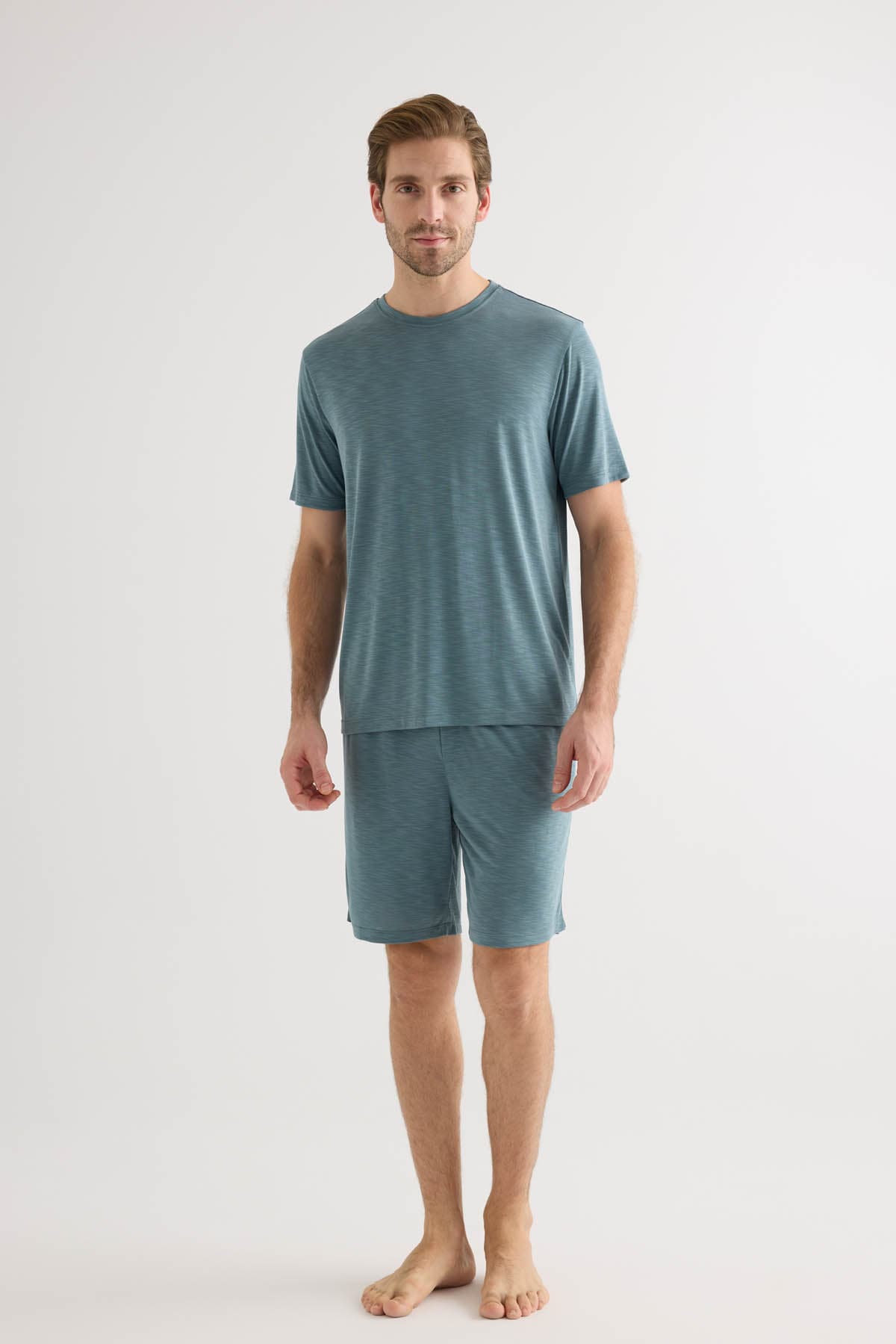 Men's Green Modal Shorts — view 4
