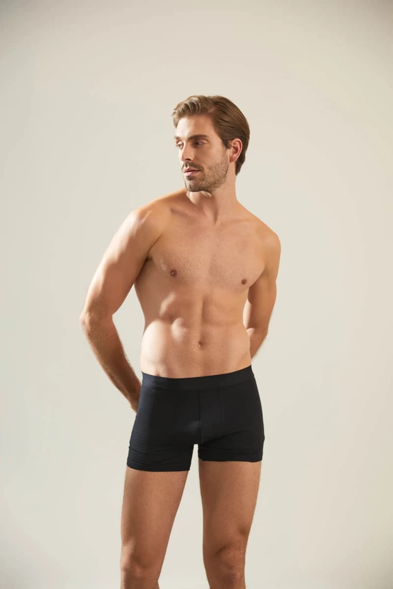 Men's Black Modal Boxer — view 4