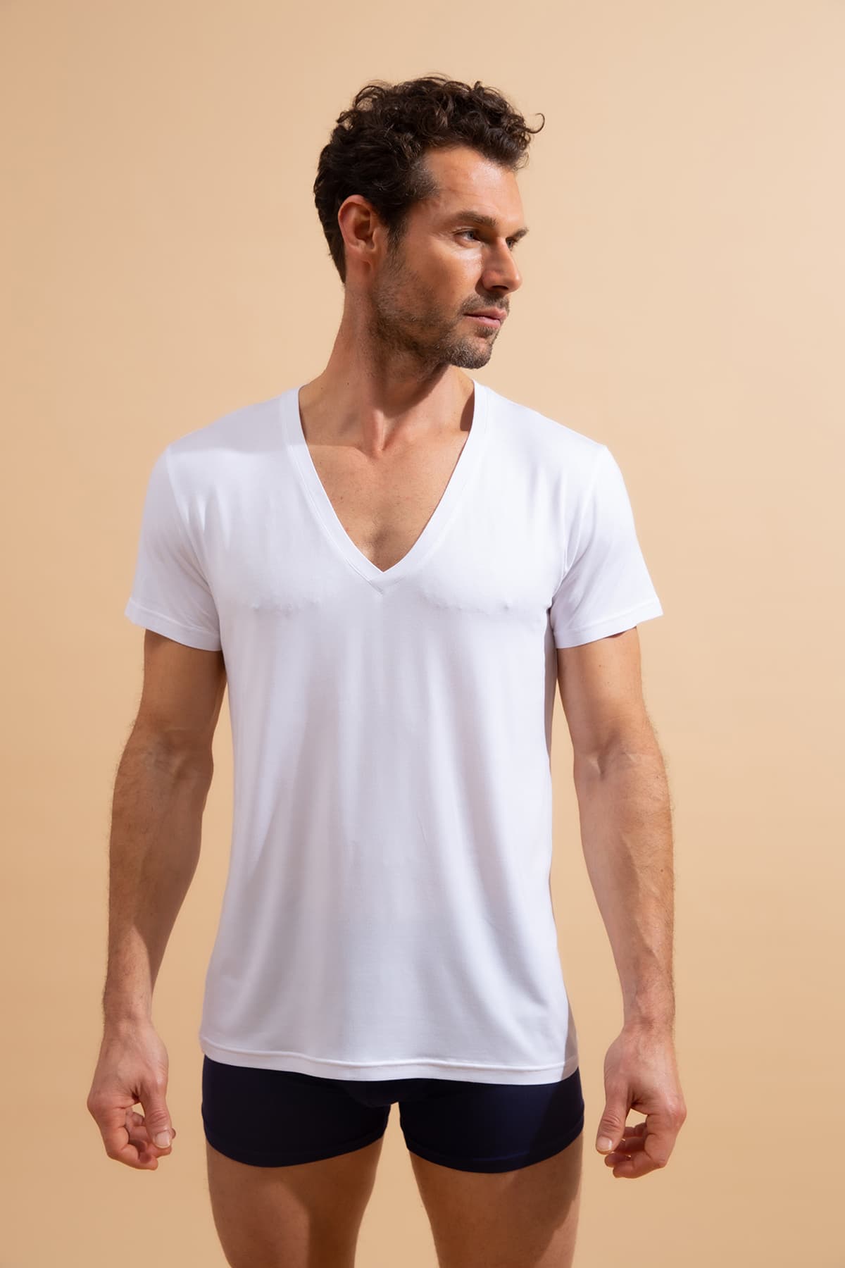 Men's White Modal Tee — view 2