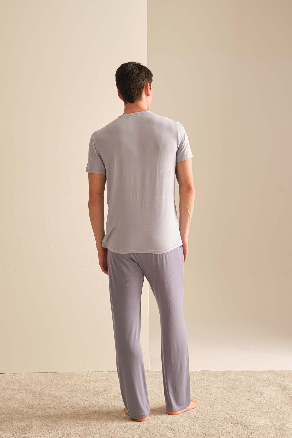 Men's Lilac Modal Trousers — view 4