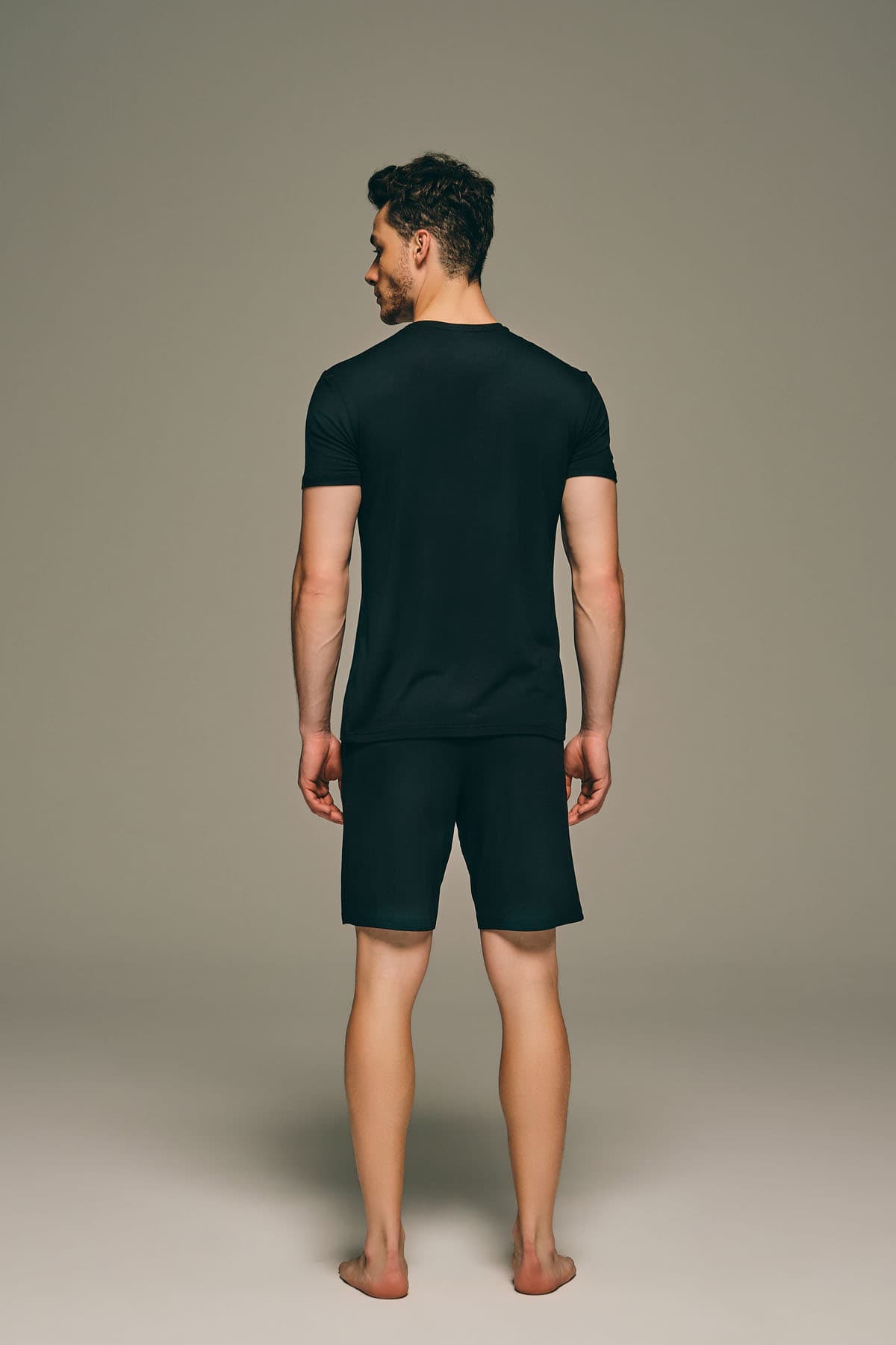 Men's Black Modal Shorts — view 4