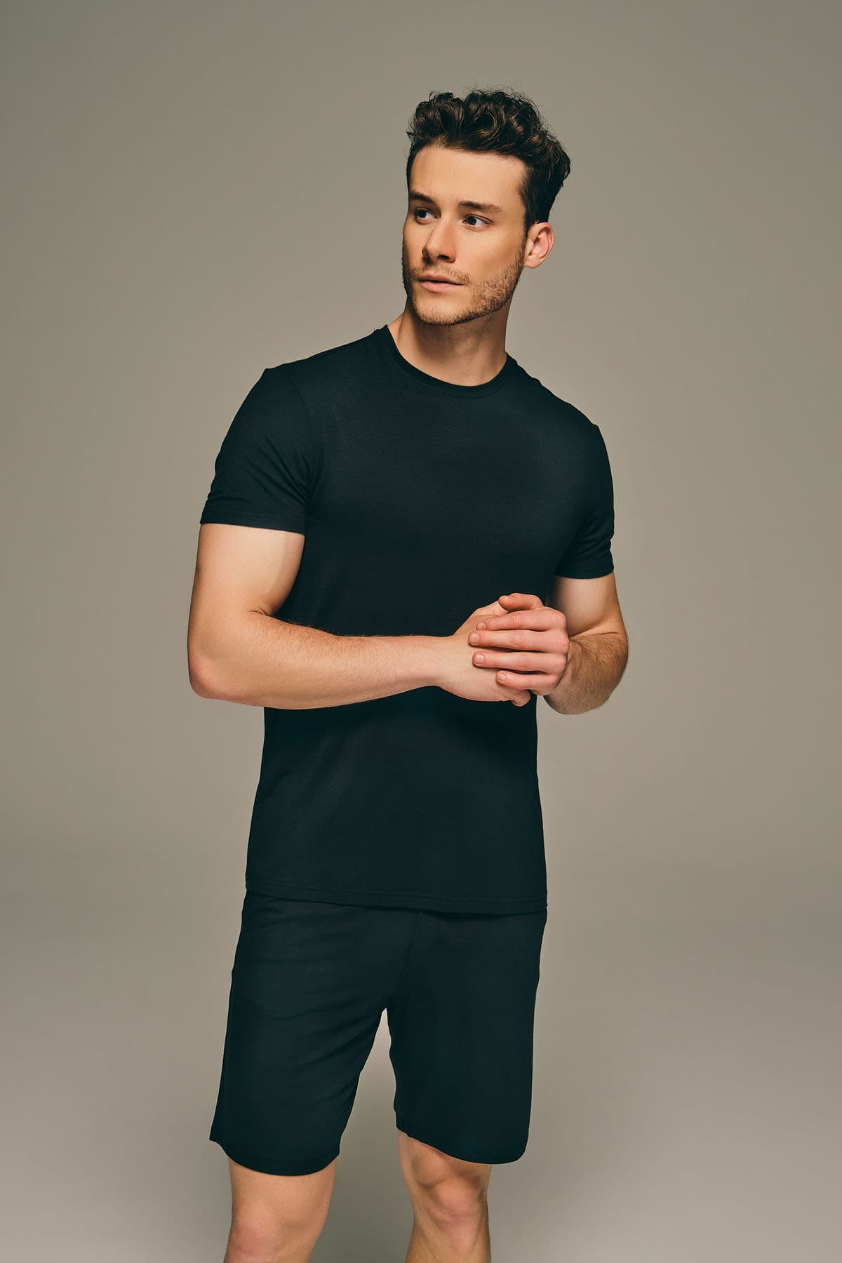 Men's Black Modal Tee — view 3
