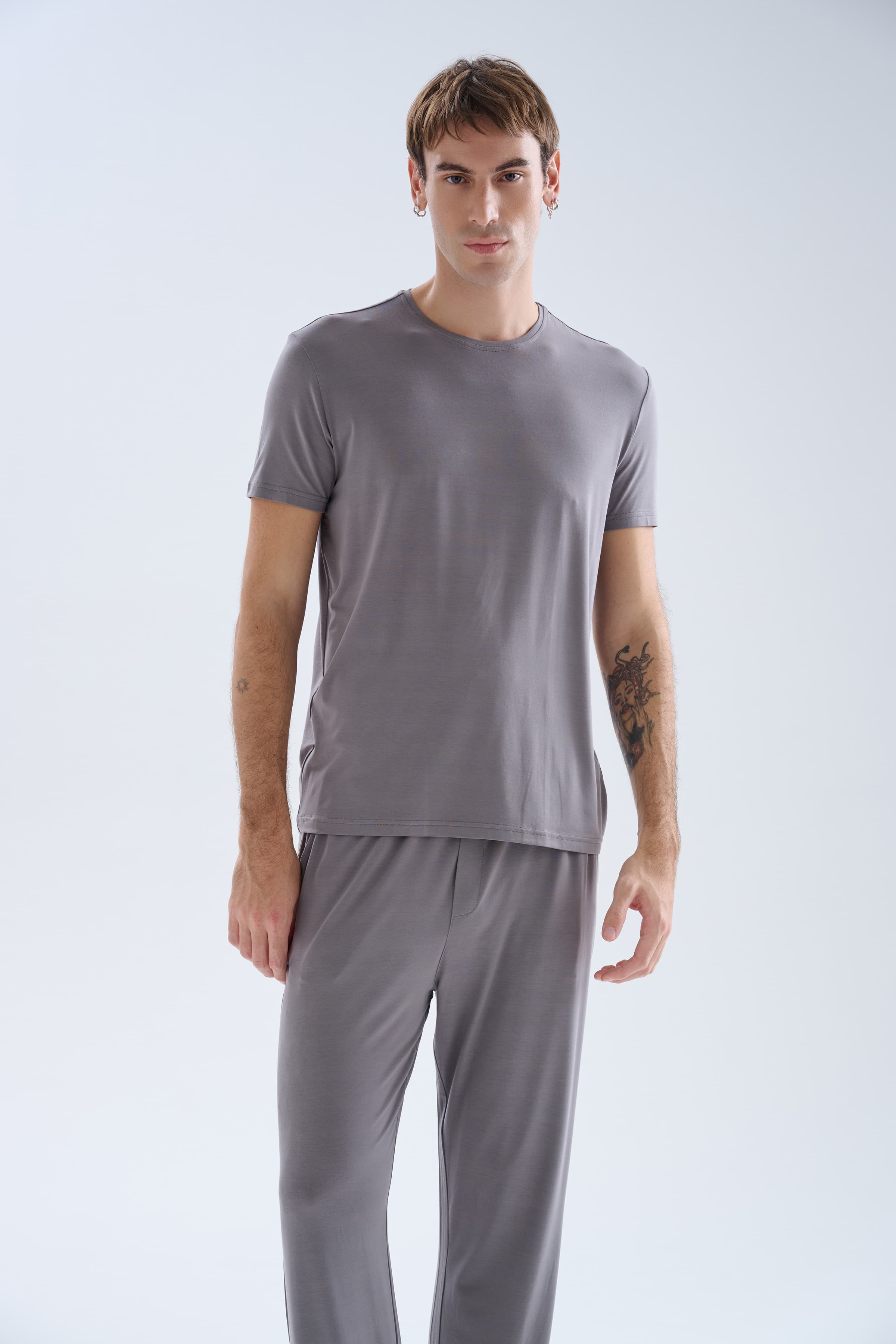 Men's Grey Modal Tee — view 1