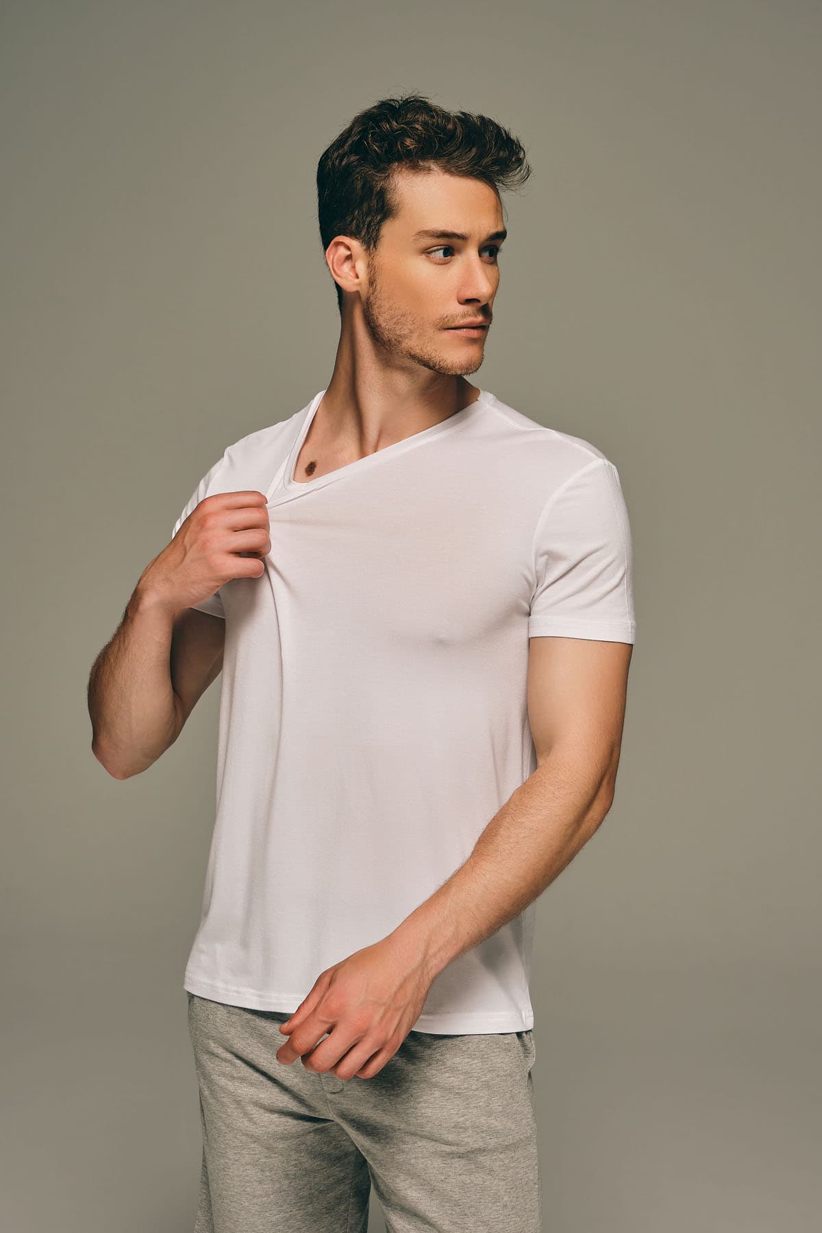 Men's White Modal Tee — view 1