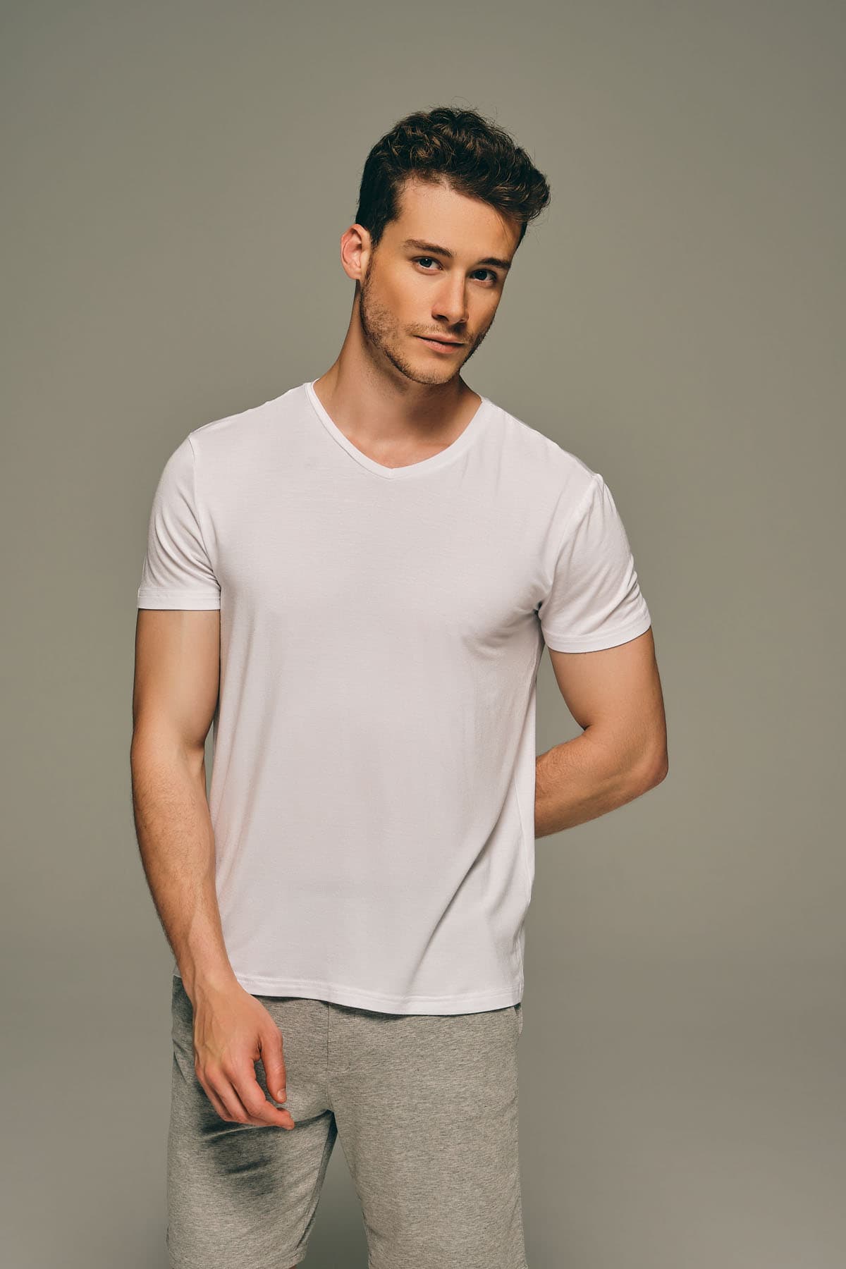 Men's White Modal Tee — view 2