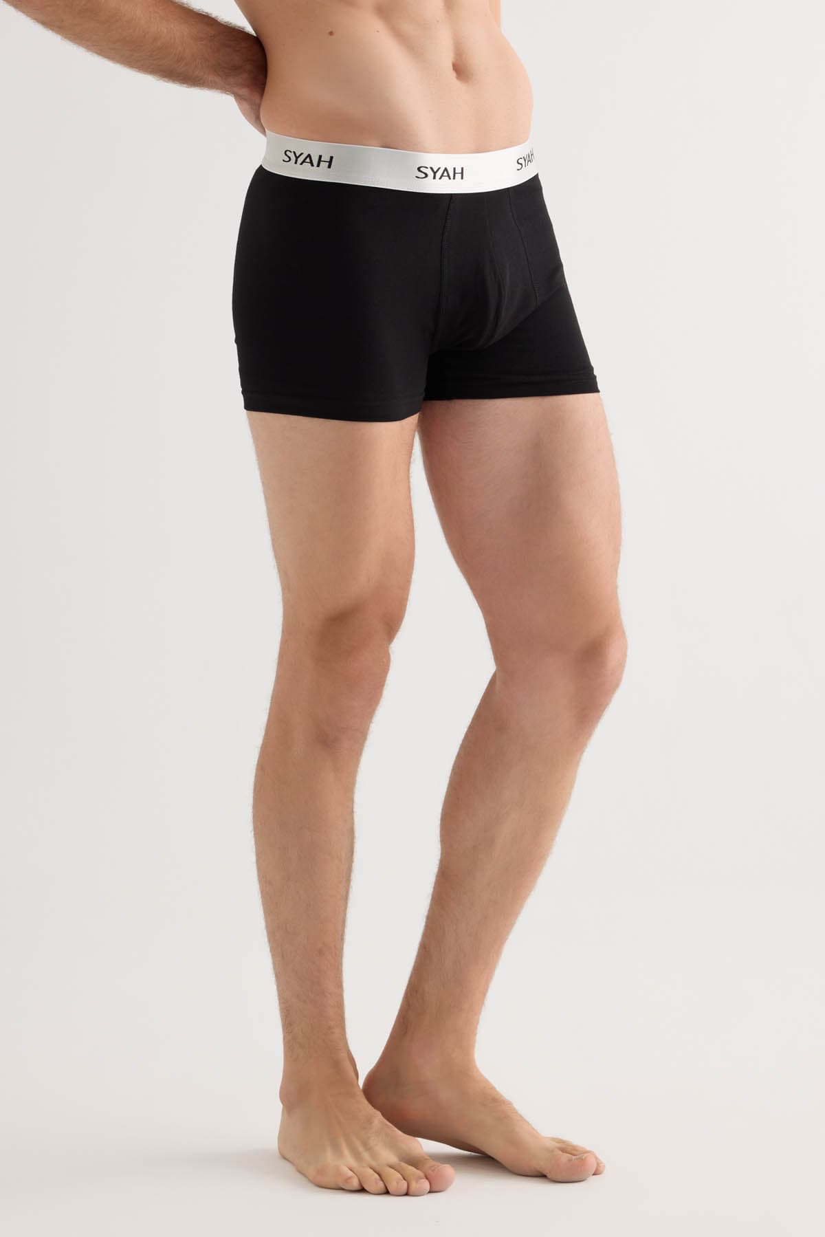 Men's Black Cotton Boxer — view 2
