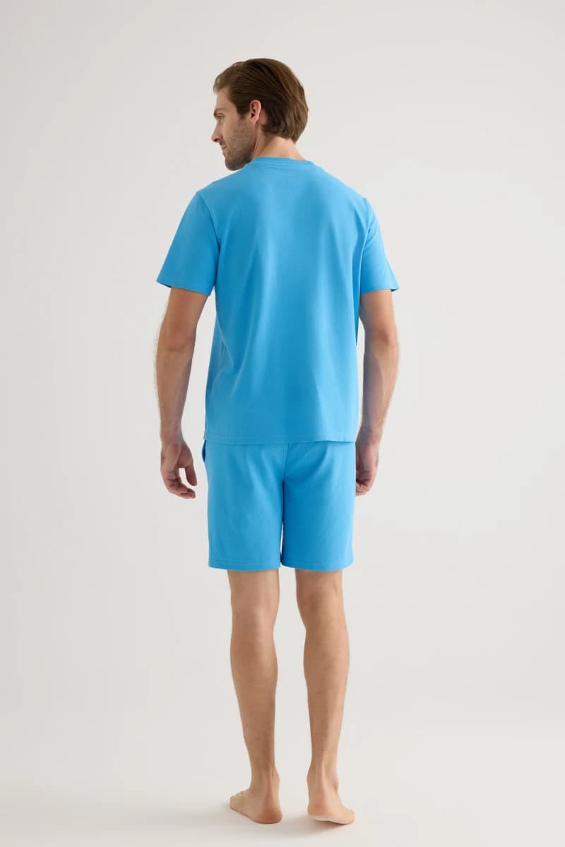 Men's Blue Cotton Shorts — view 1