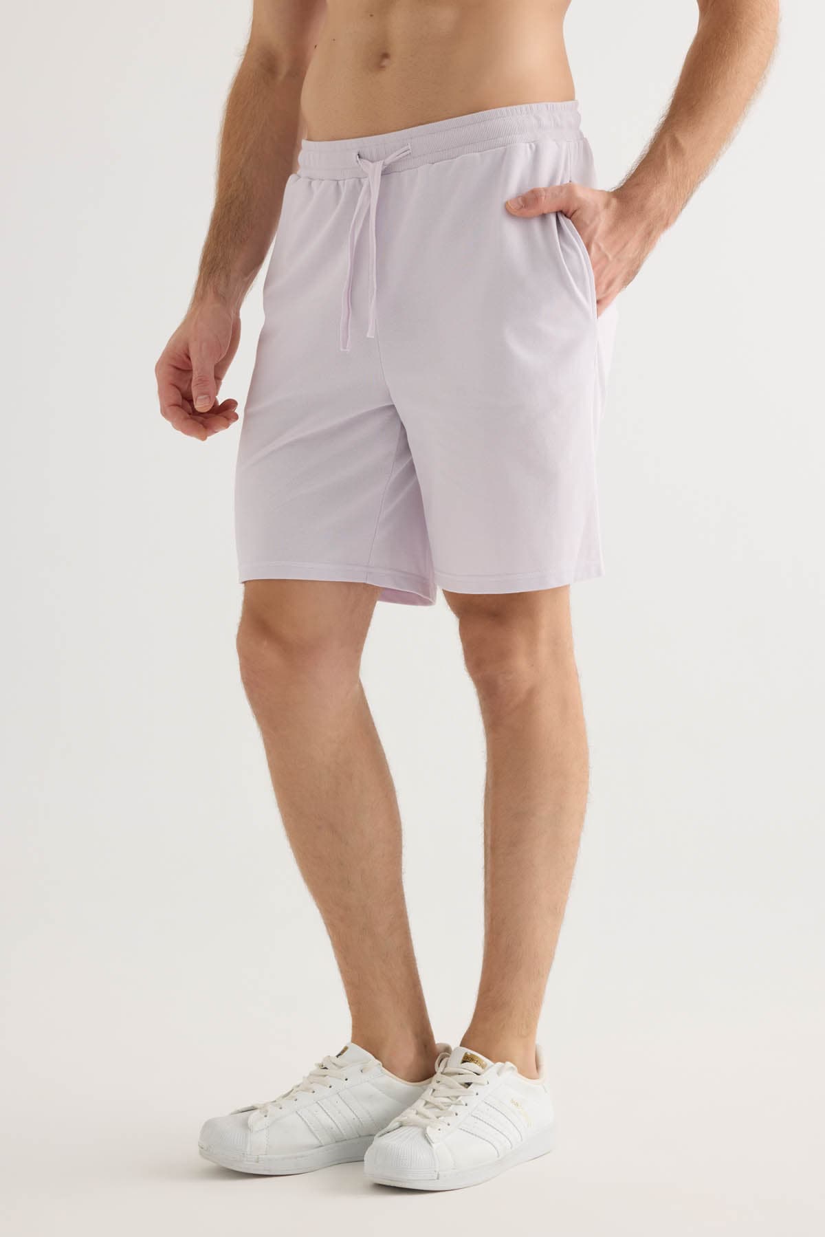 Men's Lilac Cotton Shorts — view 1