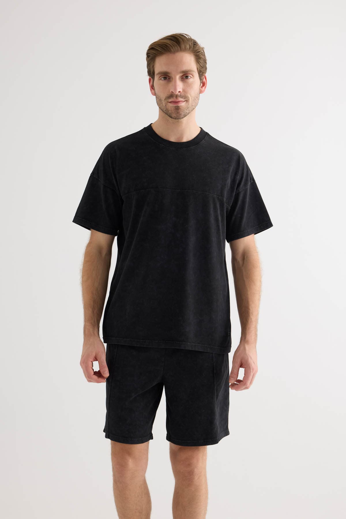 Men's Black Cotton Tee — view 1