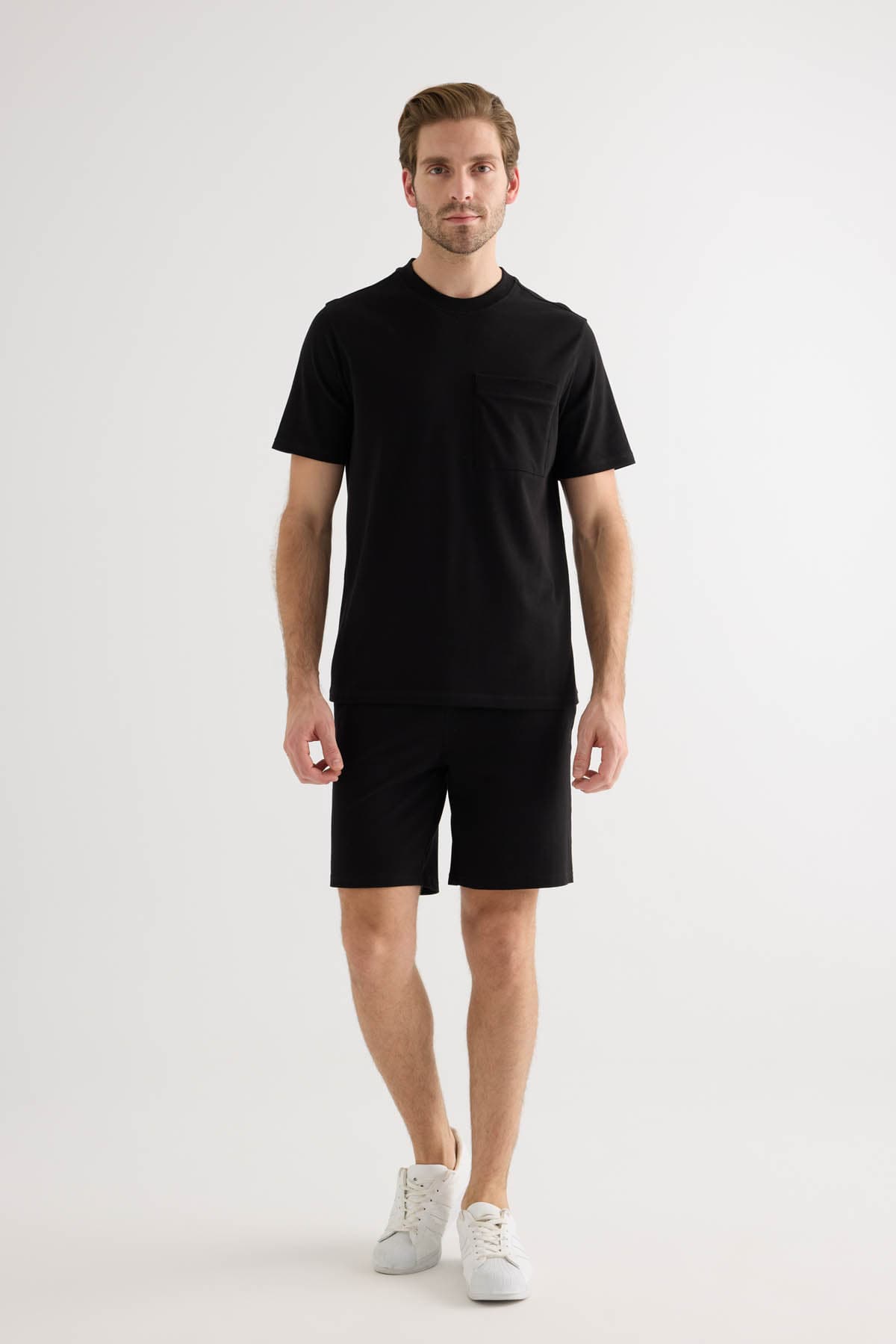 Men's Black Cotton Tee — view 1