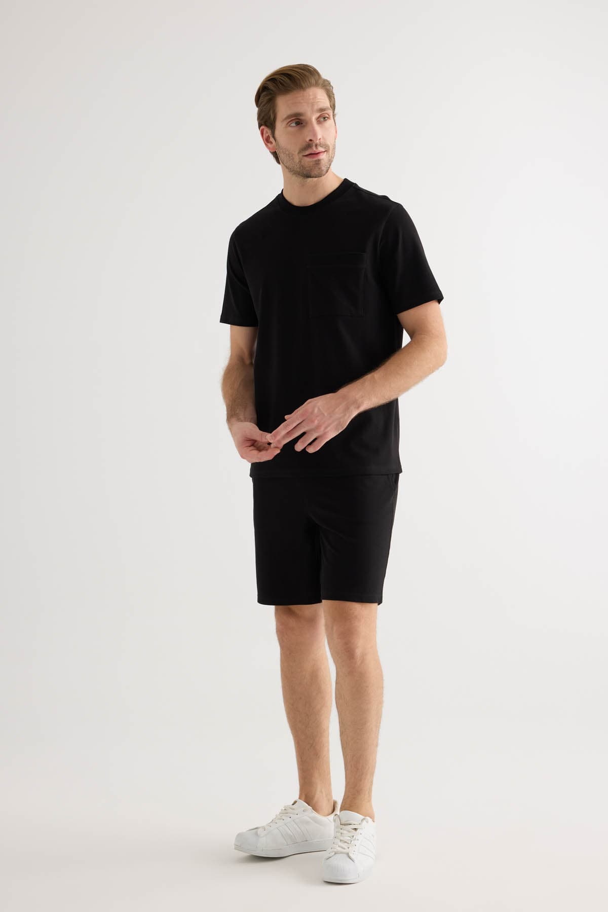 Men's Black Cotton Tee — view 3