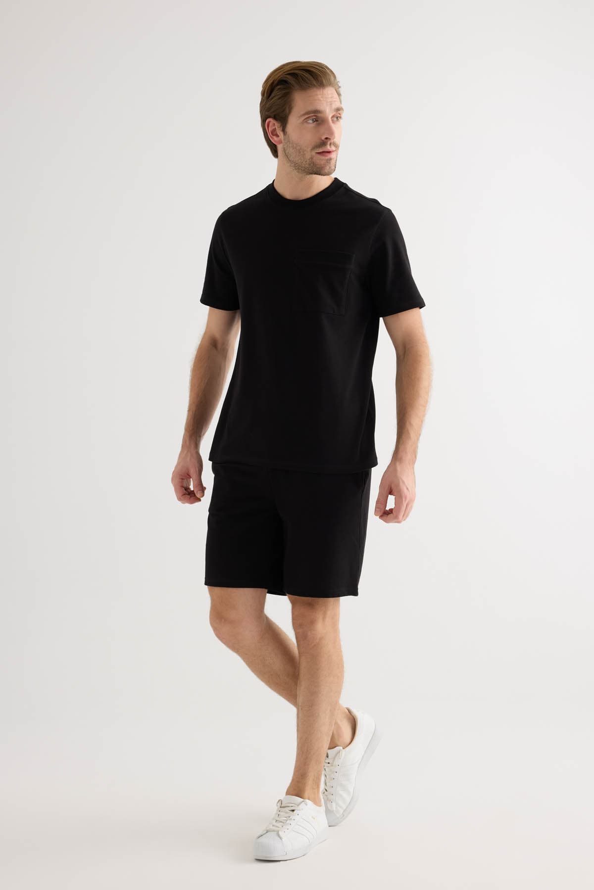 Men's Black Cotton Tee — view 4
