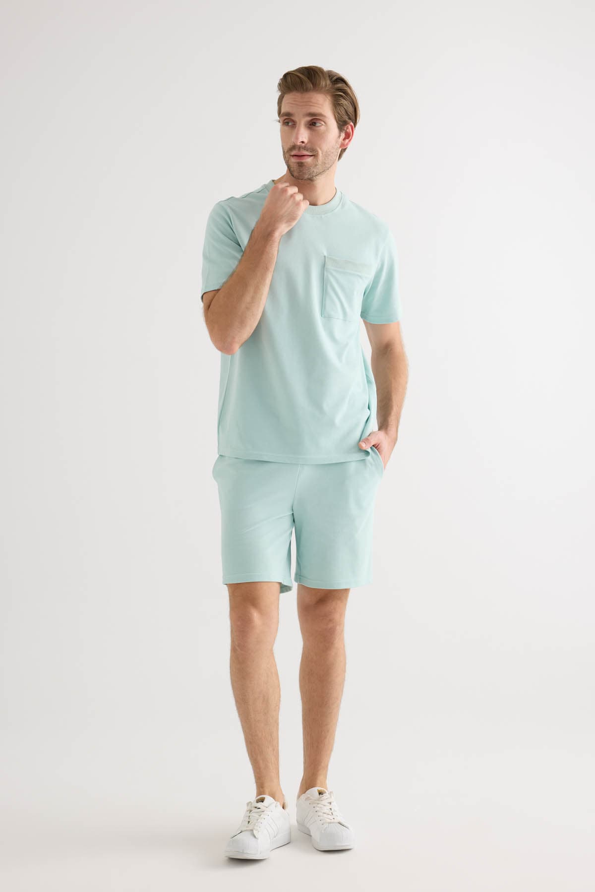 Men's Green Cotton Tee — view 4
