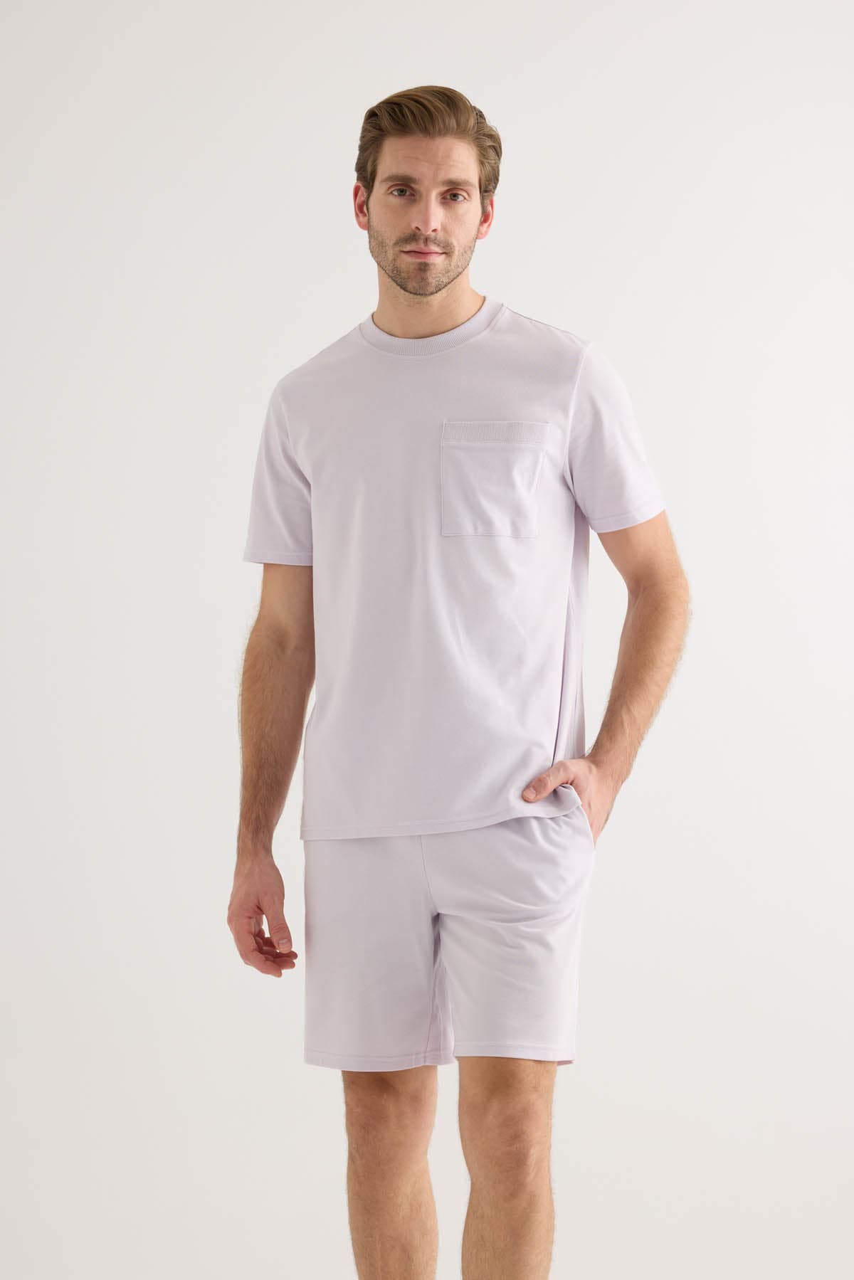 Men's Lilac Cotton Tee — view 2