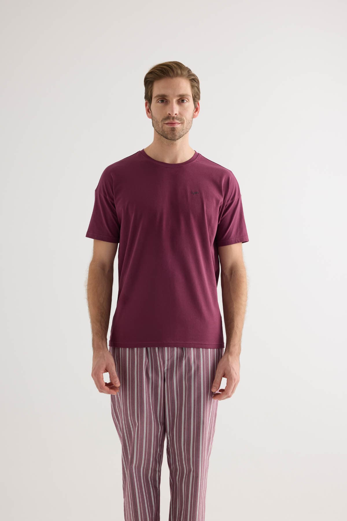 Men's Neutral Cotton Pajama Top — view 1