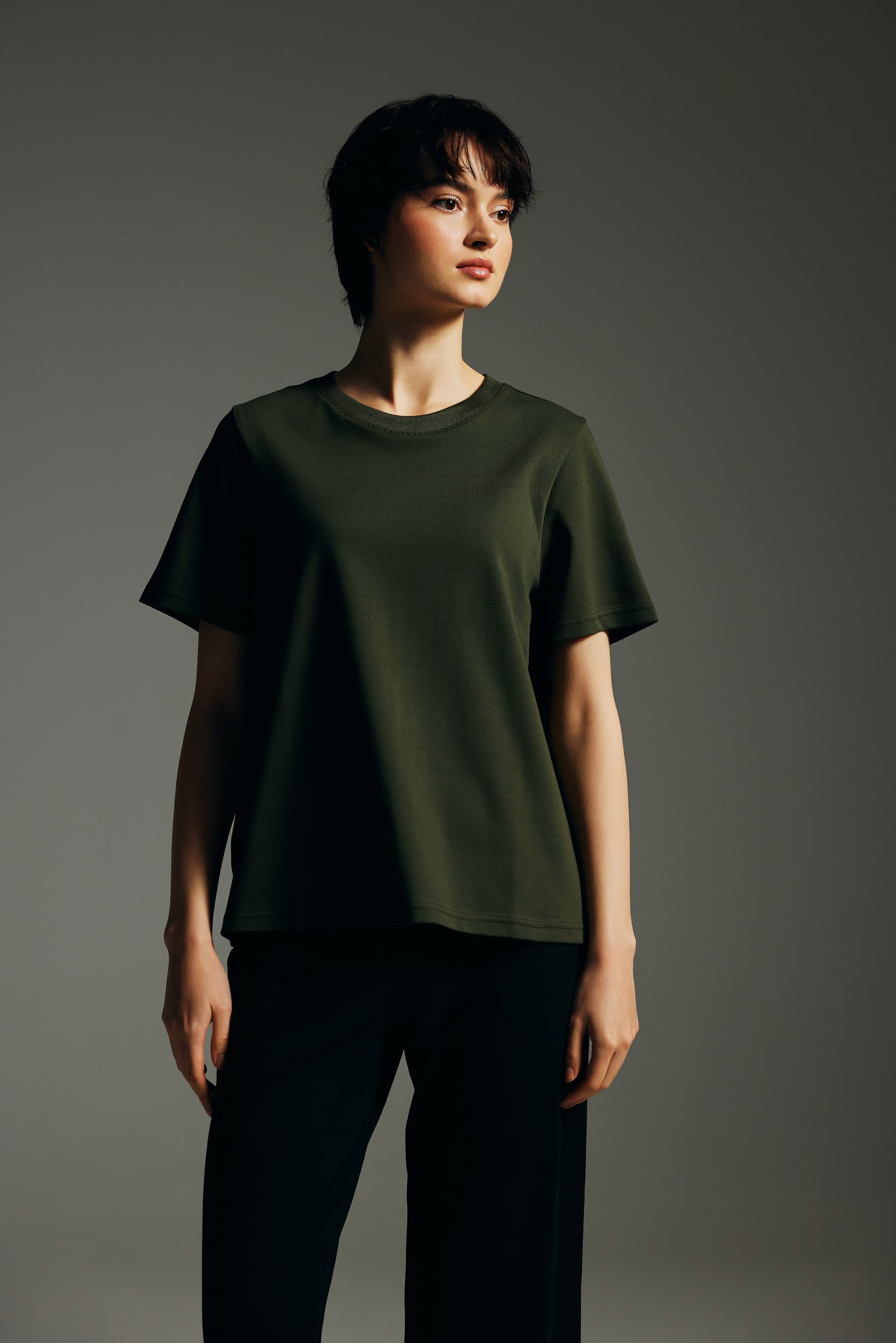 Women's Neutral Cotton Tee — view 1