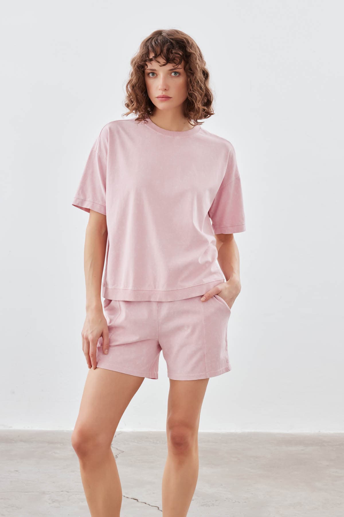 Women's Pink Cotton Tee — view 1