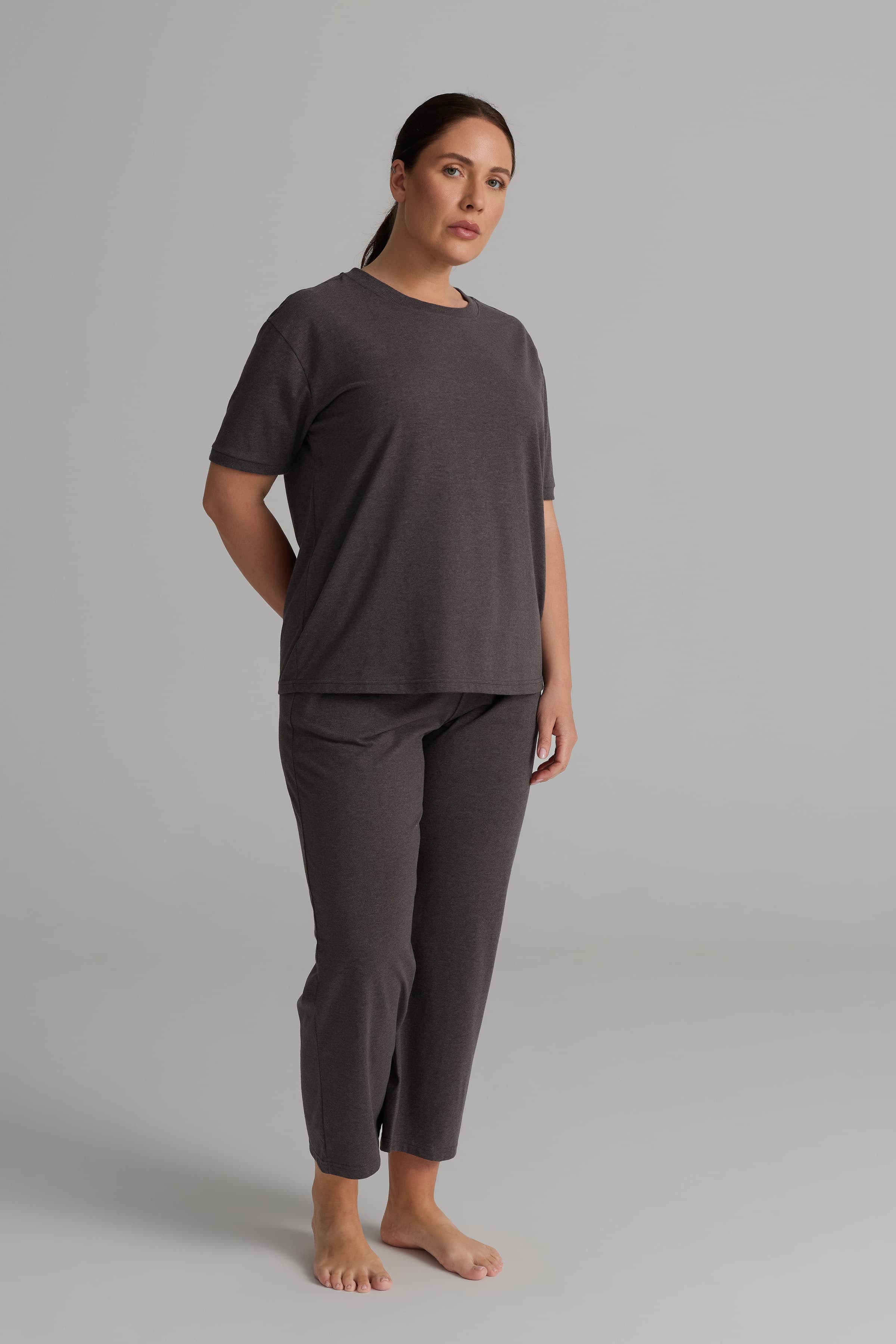 Women's Brown Cotton Pajama Set — view 2
