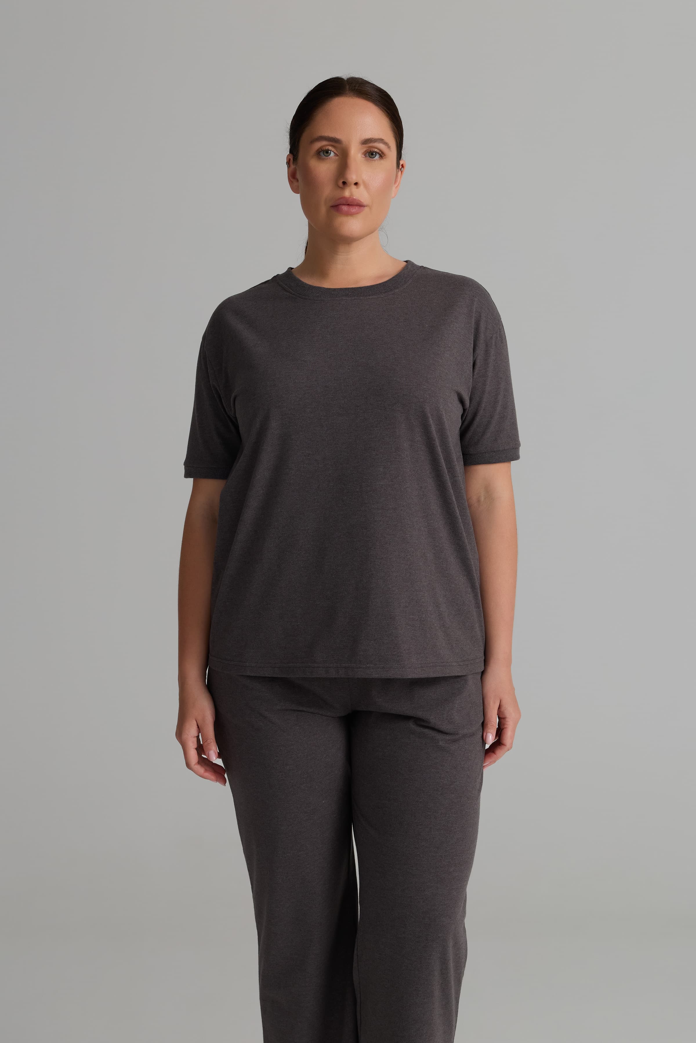 Women's Brown Cotton Pajama Set — view 4