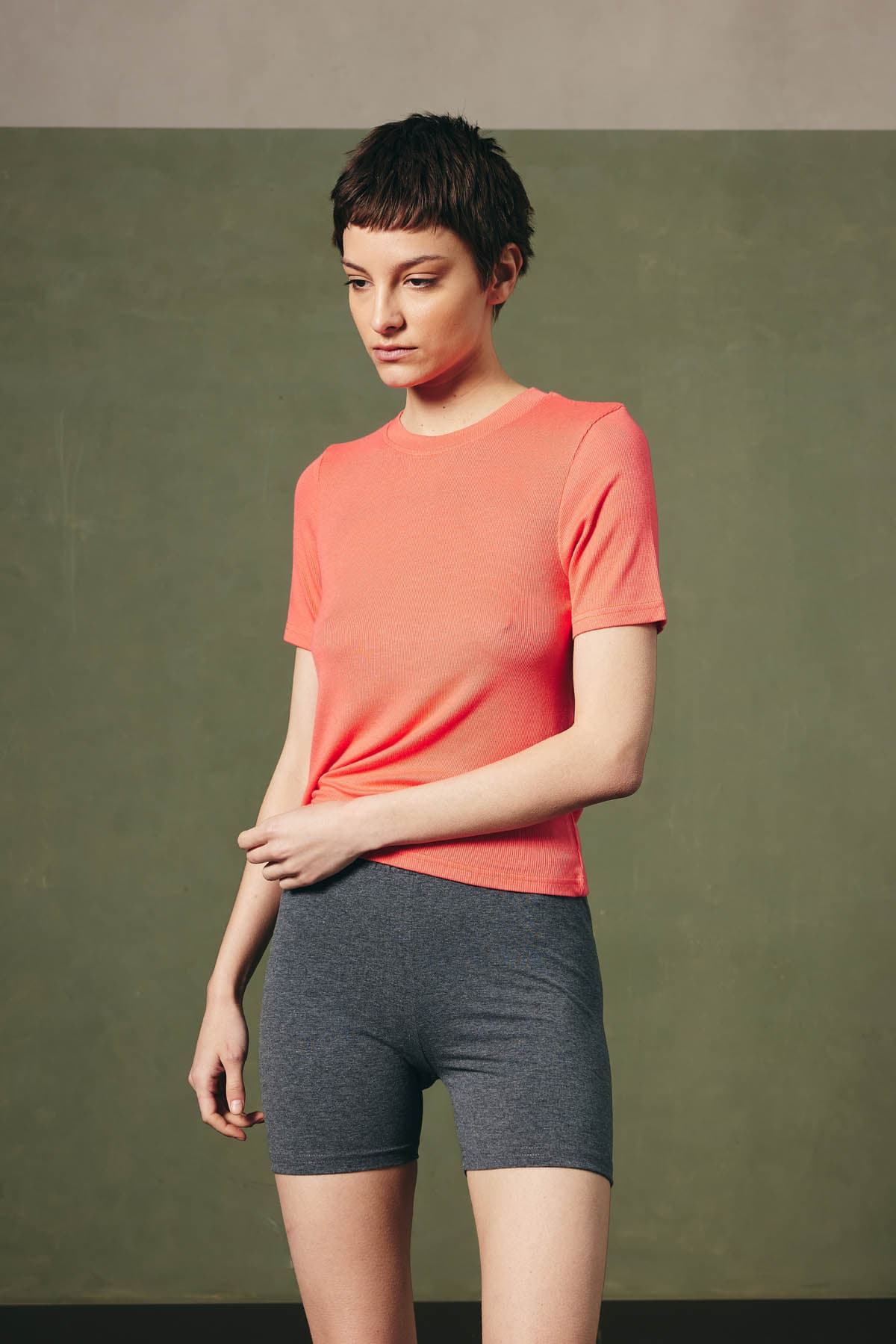 Women's Neutral Cotton Leggings — view 3