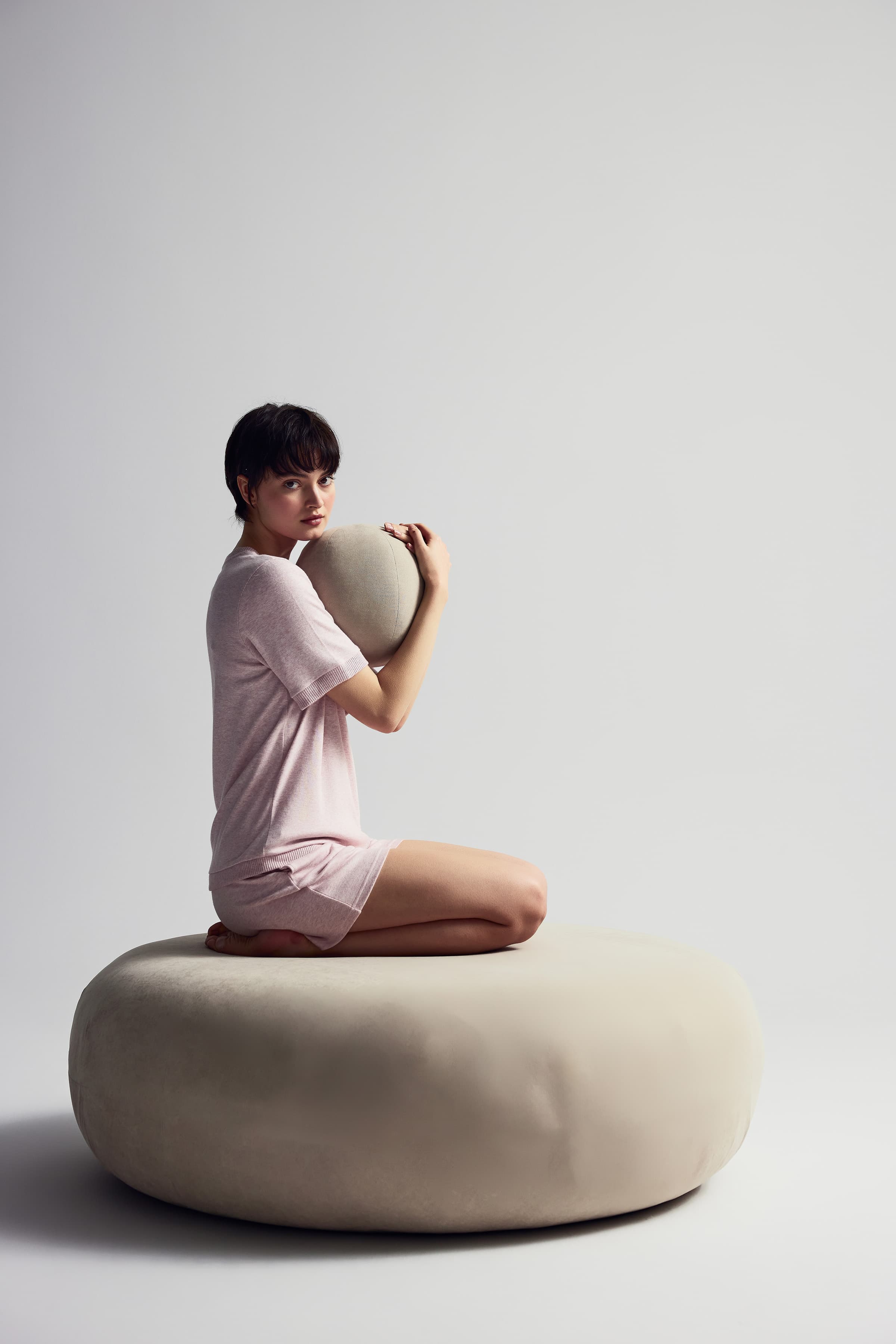 Women's Pink Cotton Shorts — view 1