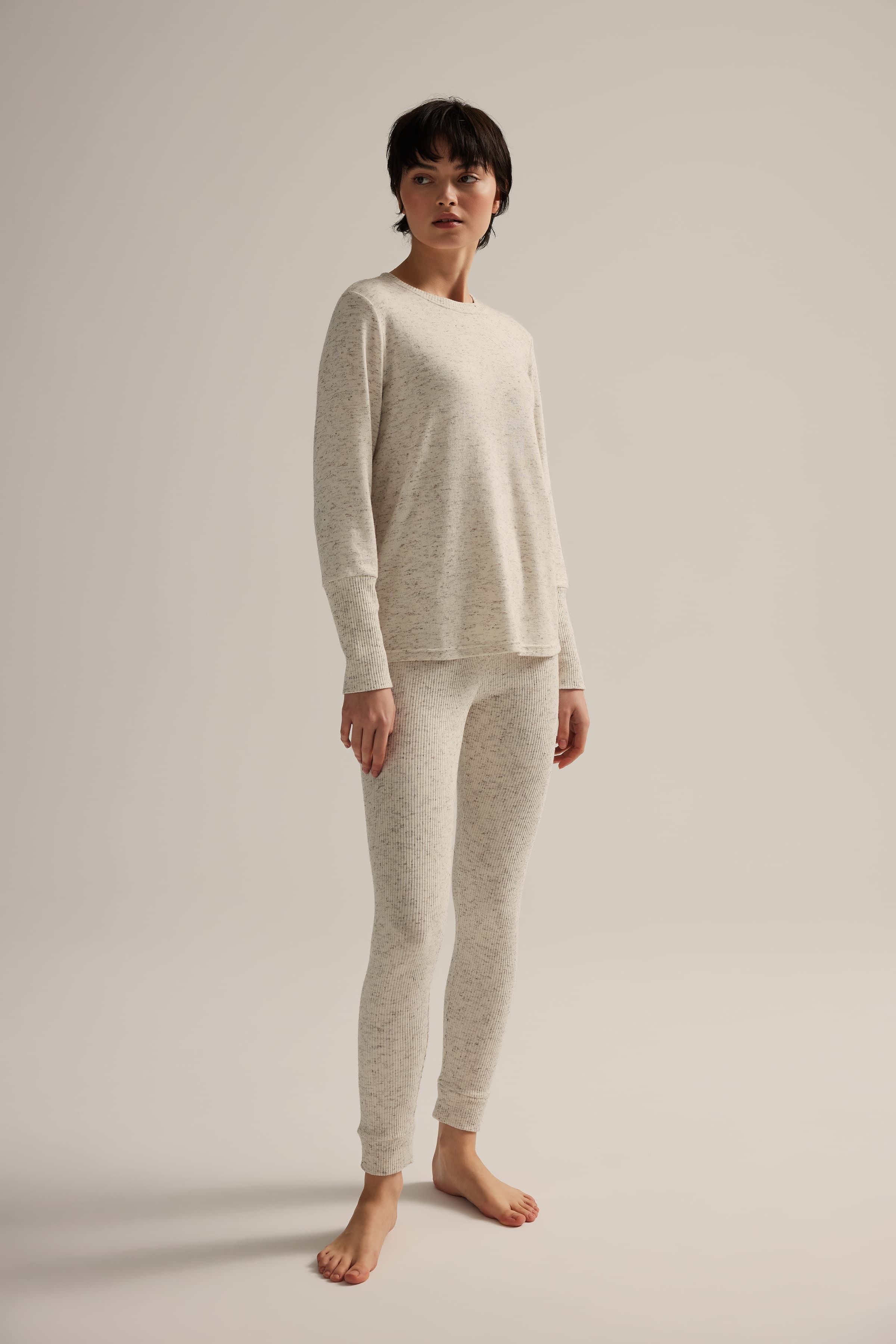 Women's Brown Cotton Leggings — view 3