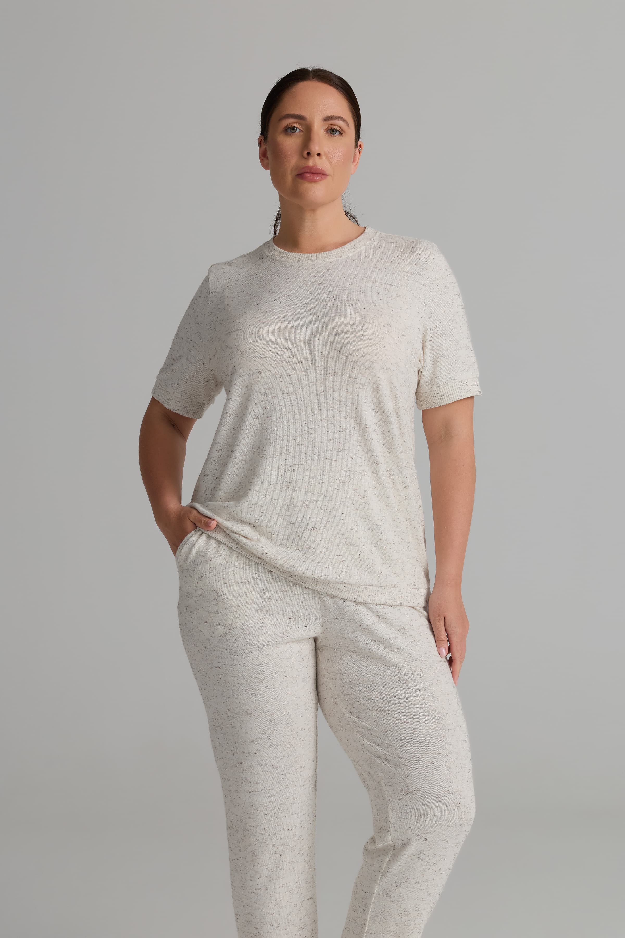 Women's Brown Cotton Lounge Set — view 3