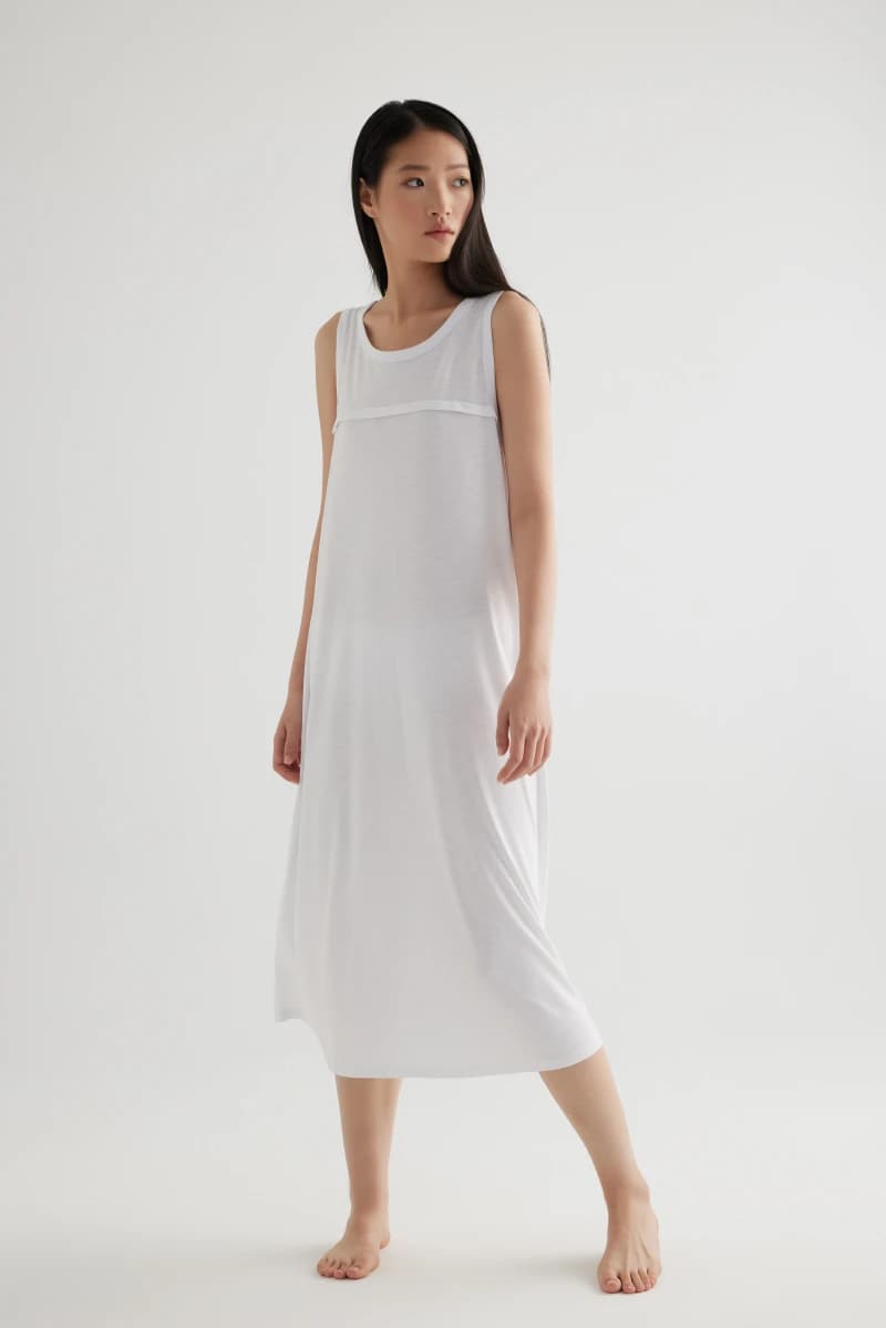 Women's White Modal Dress — view 1