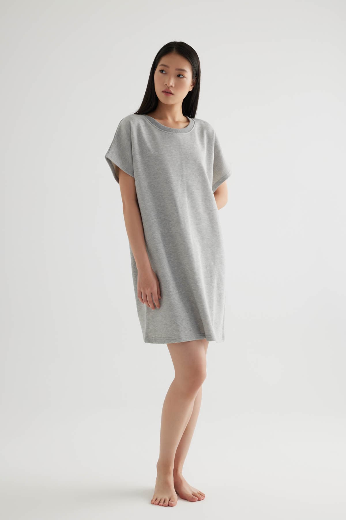 Women's Grey Cotton Dress — view 1