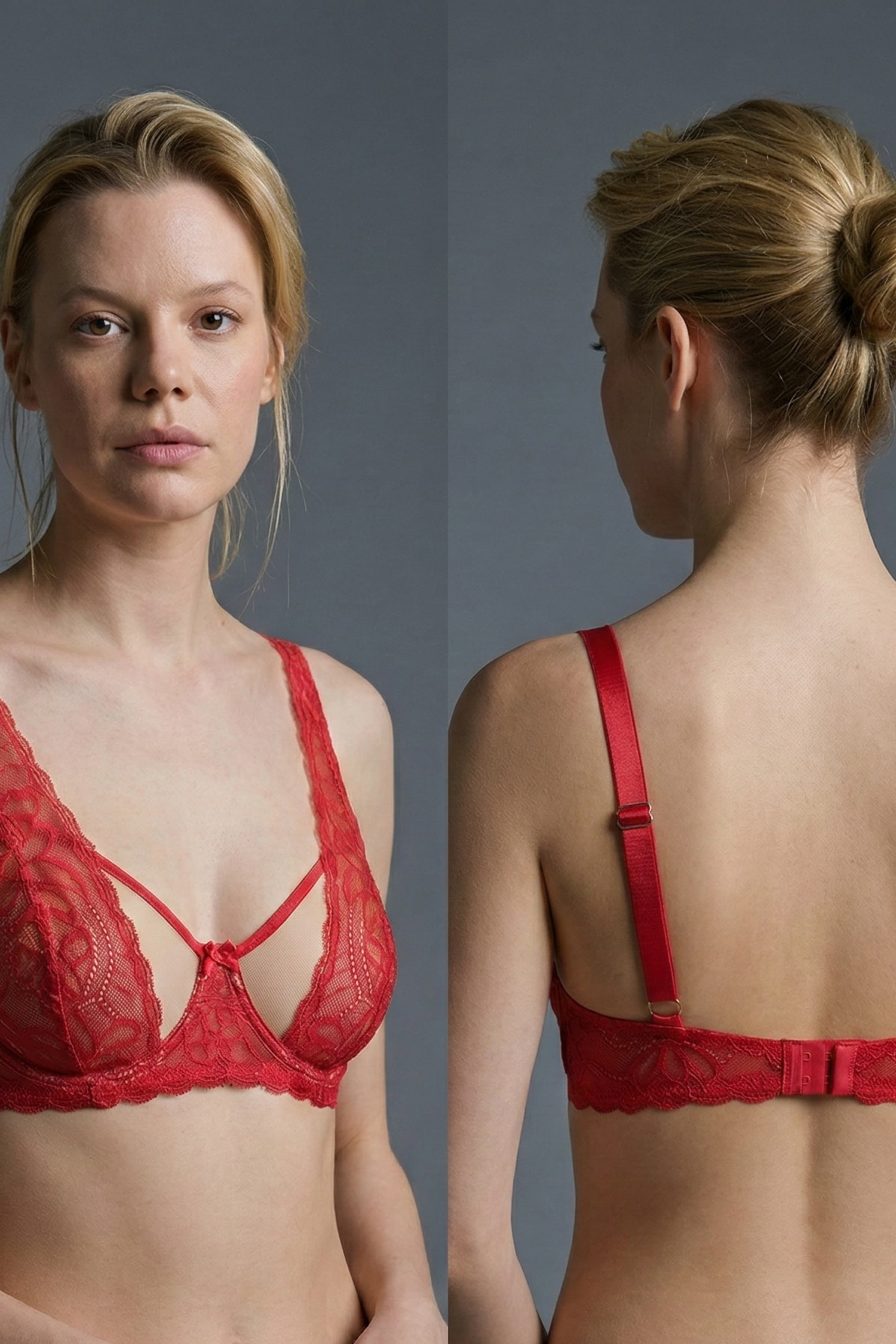Women's Red Lace Bra — view 2