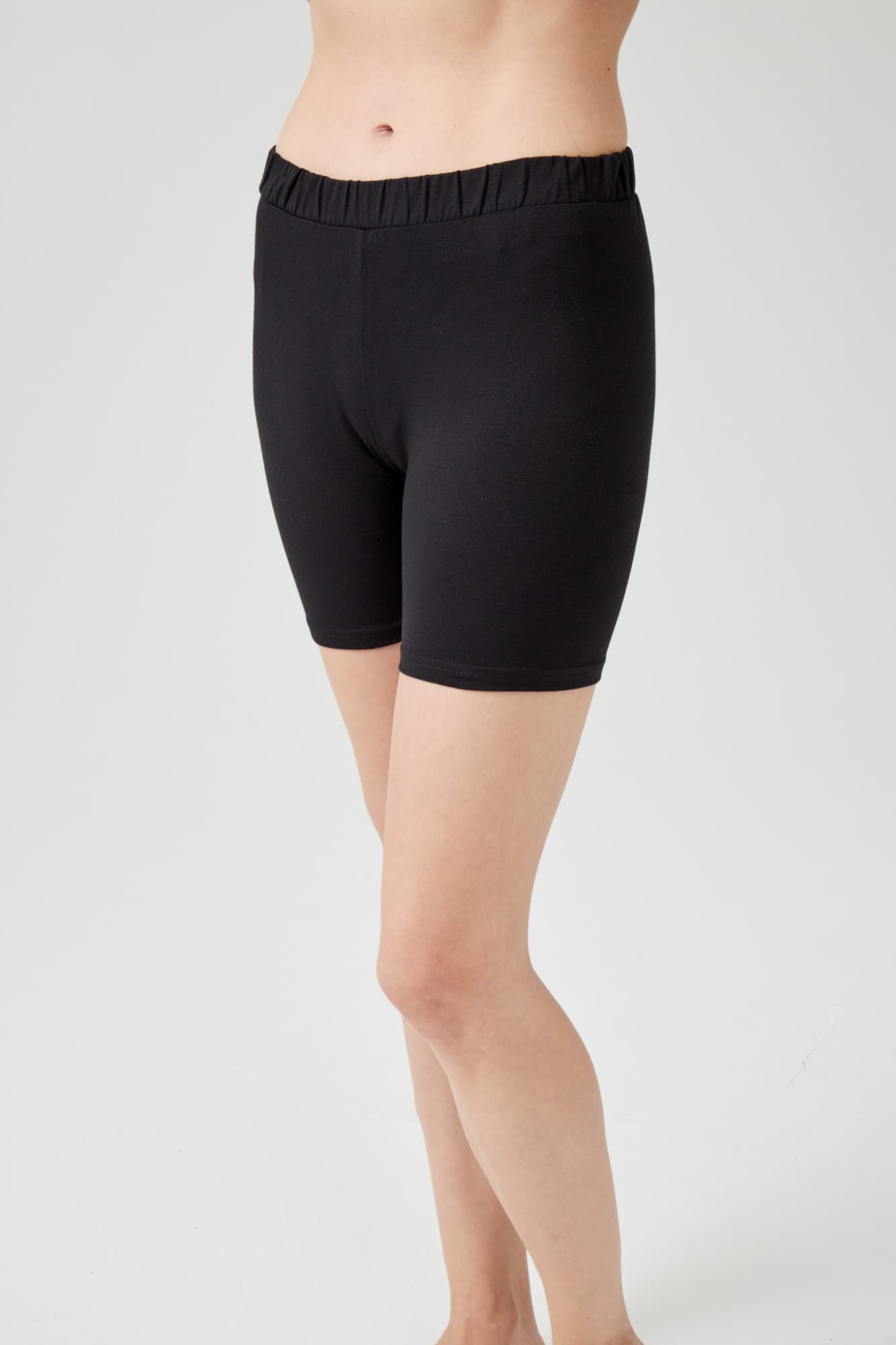 Women's Black Cotton Leggings — view 1