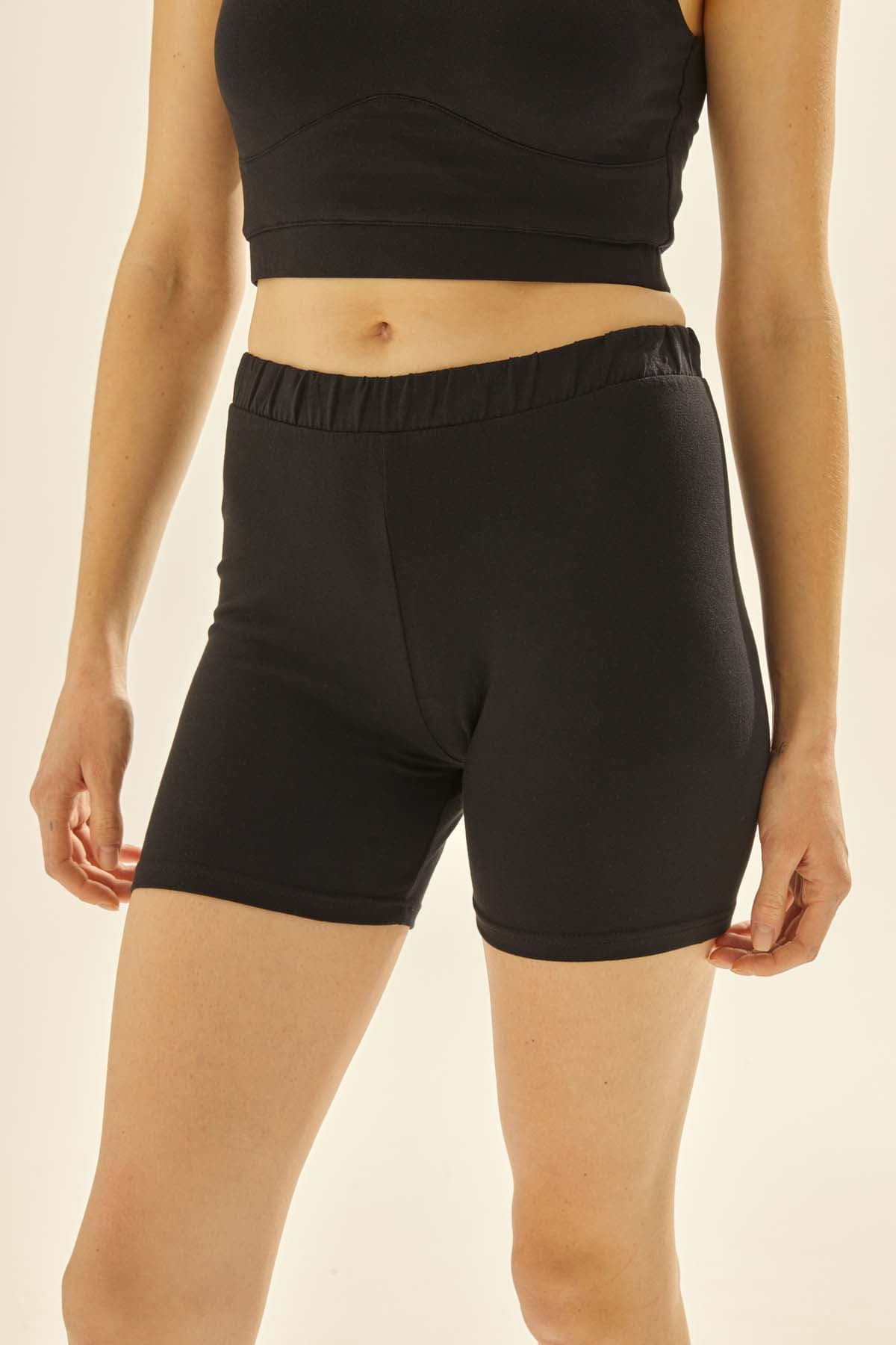 Women's Black Cotton Leggings — view 2